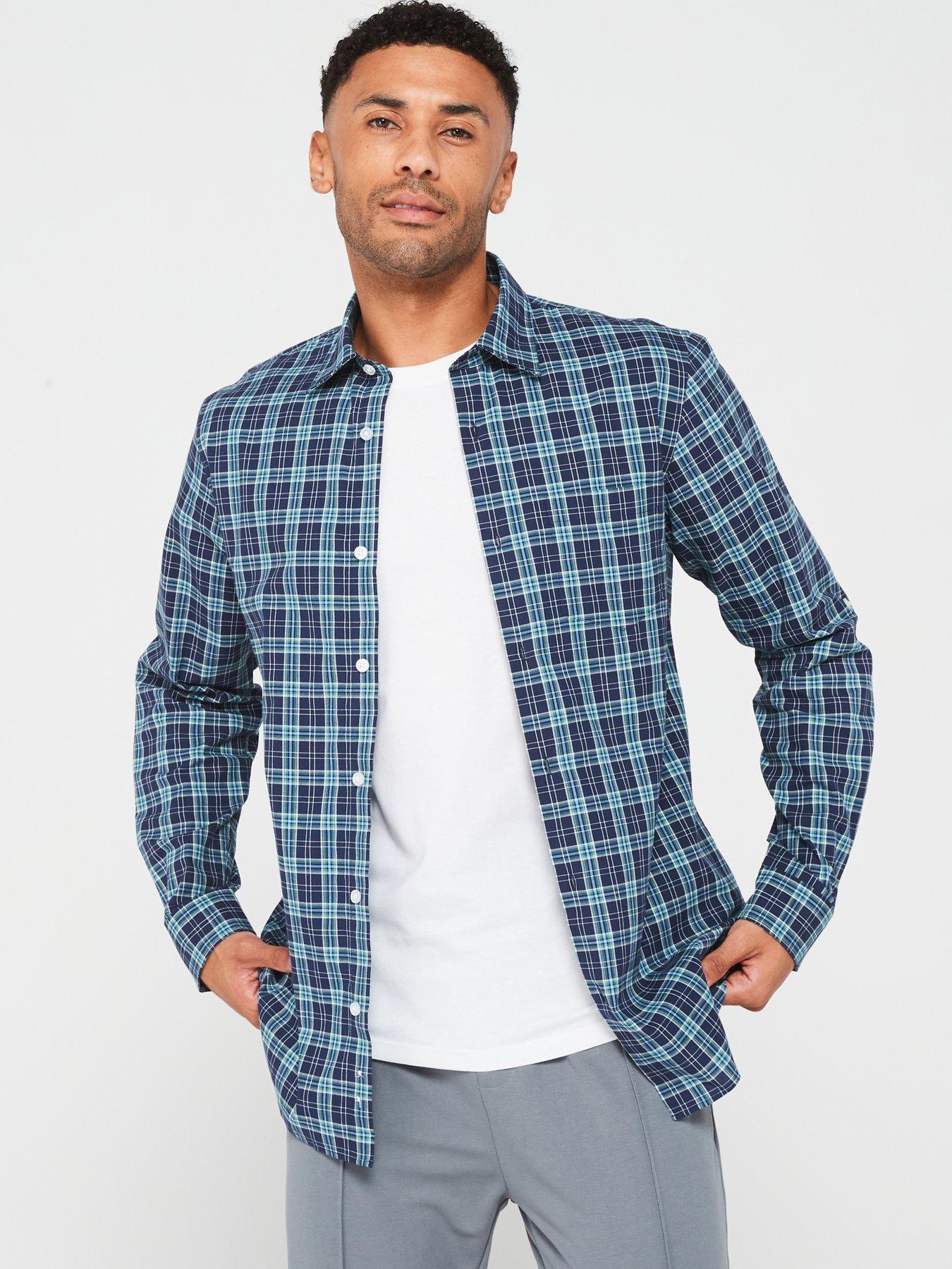 very-man-check-shirt-navyfront