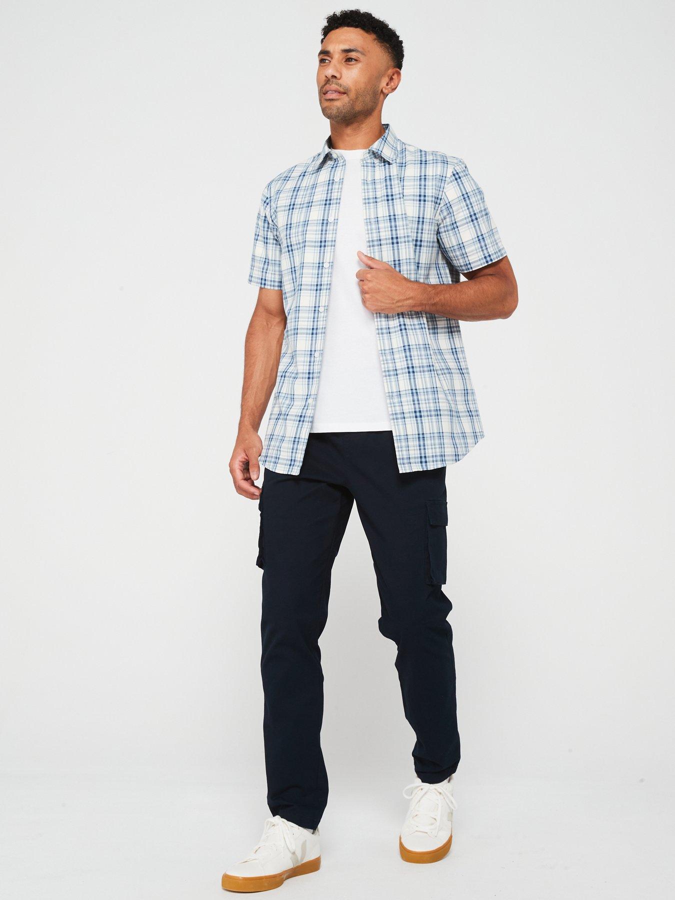 very-man-short-sleeve-check-shirt-blueback