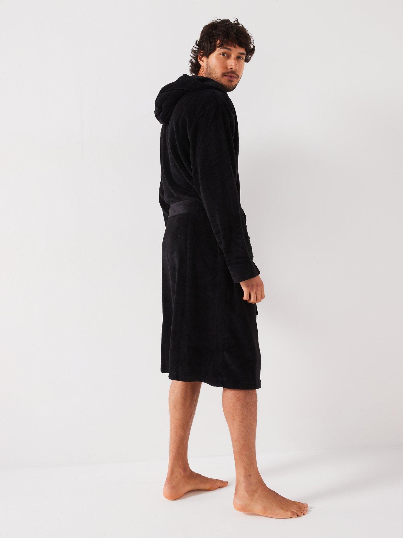 everyday-supersoft-hooded-dressing-gownnbsp--blackdetail