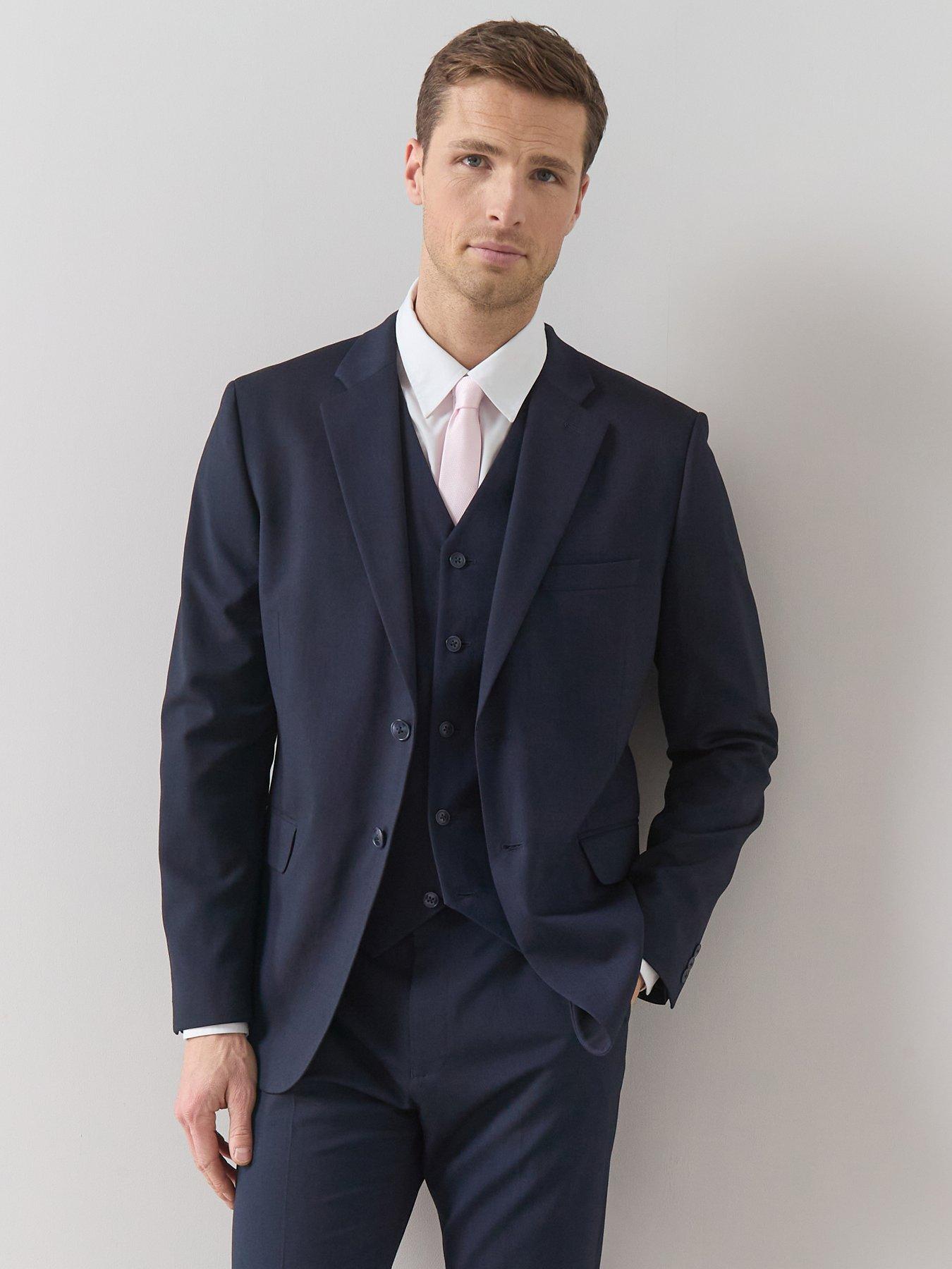 Image 1 of 6 of The Very Collection Regular Suit Jacket - Navy