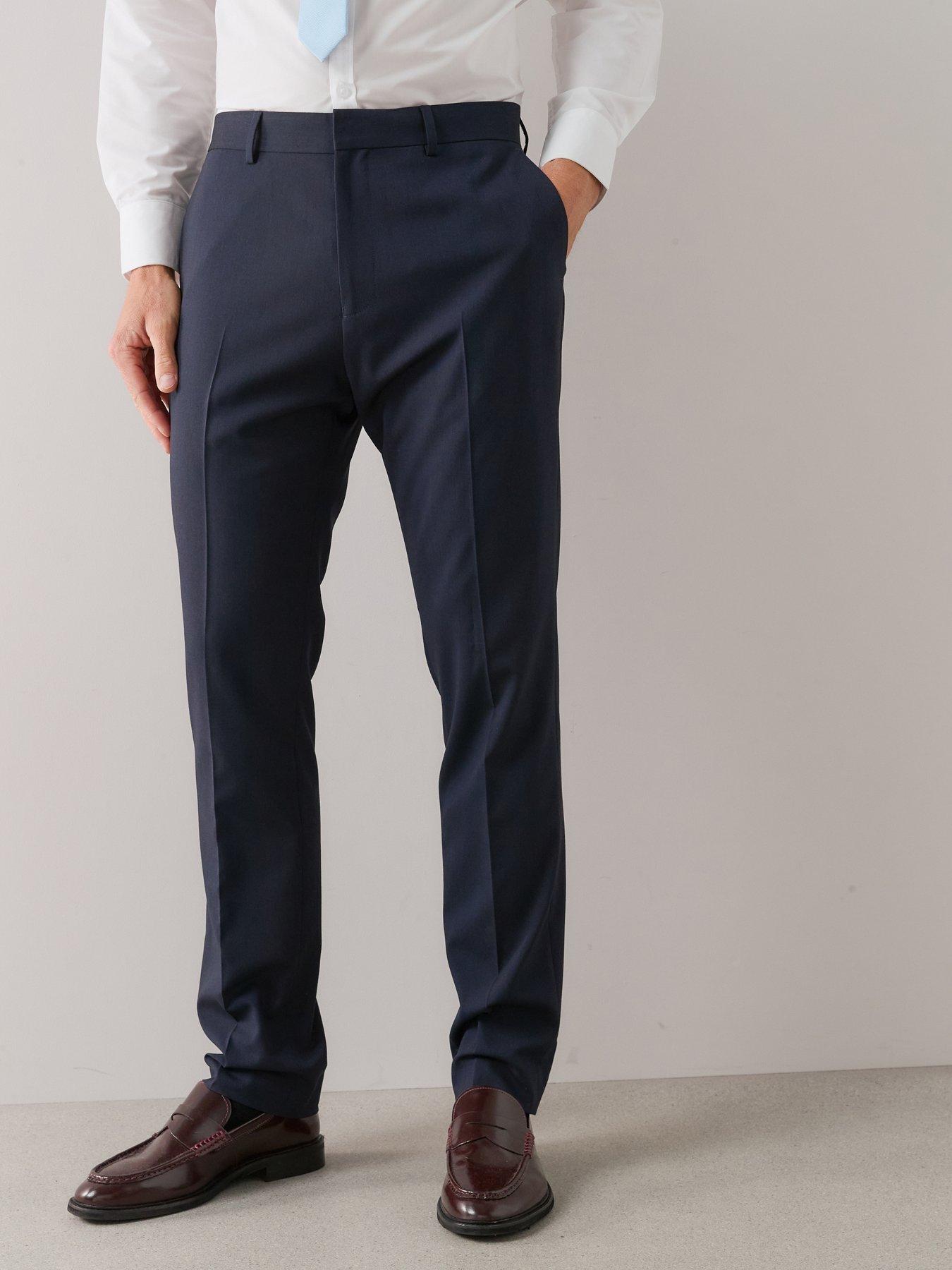 Image 4 of 5 of The Very Collection Slim Suit Trousers - Navy