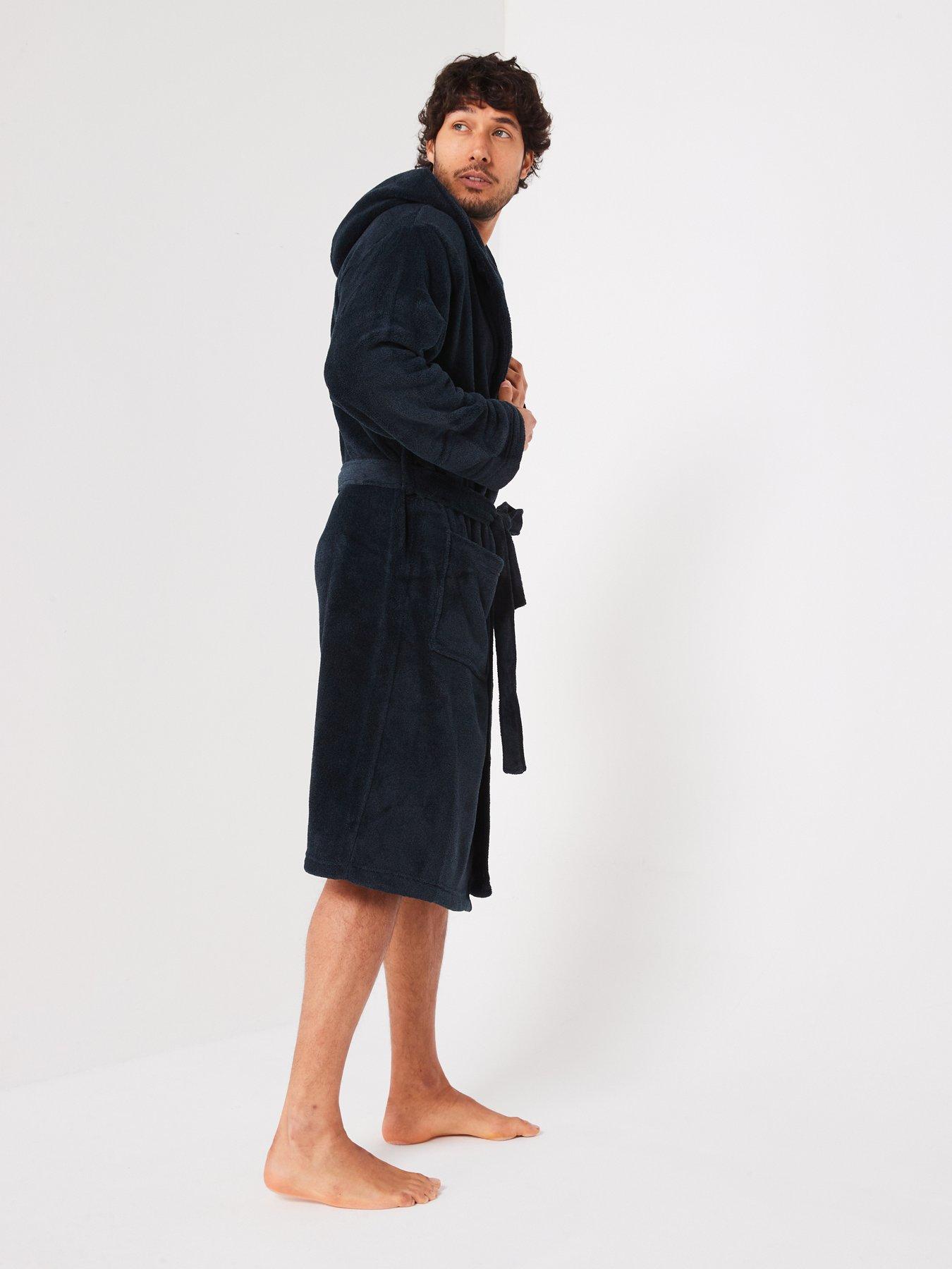 everyday-supersoft-hoodednbspdressing-gown-navydetail