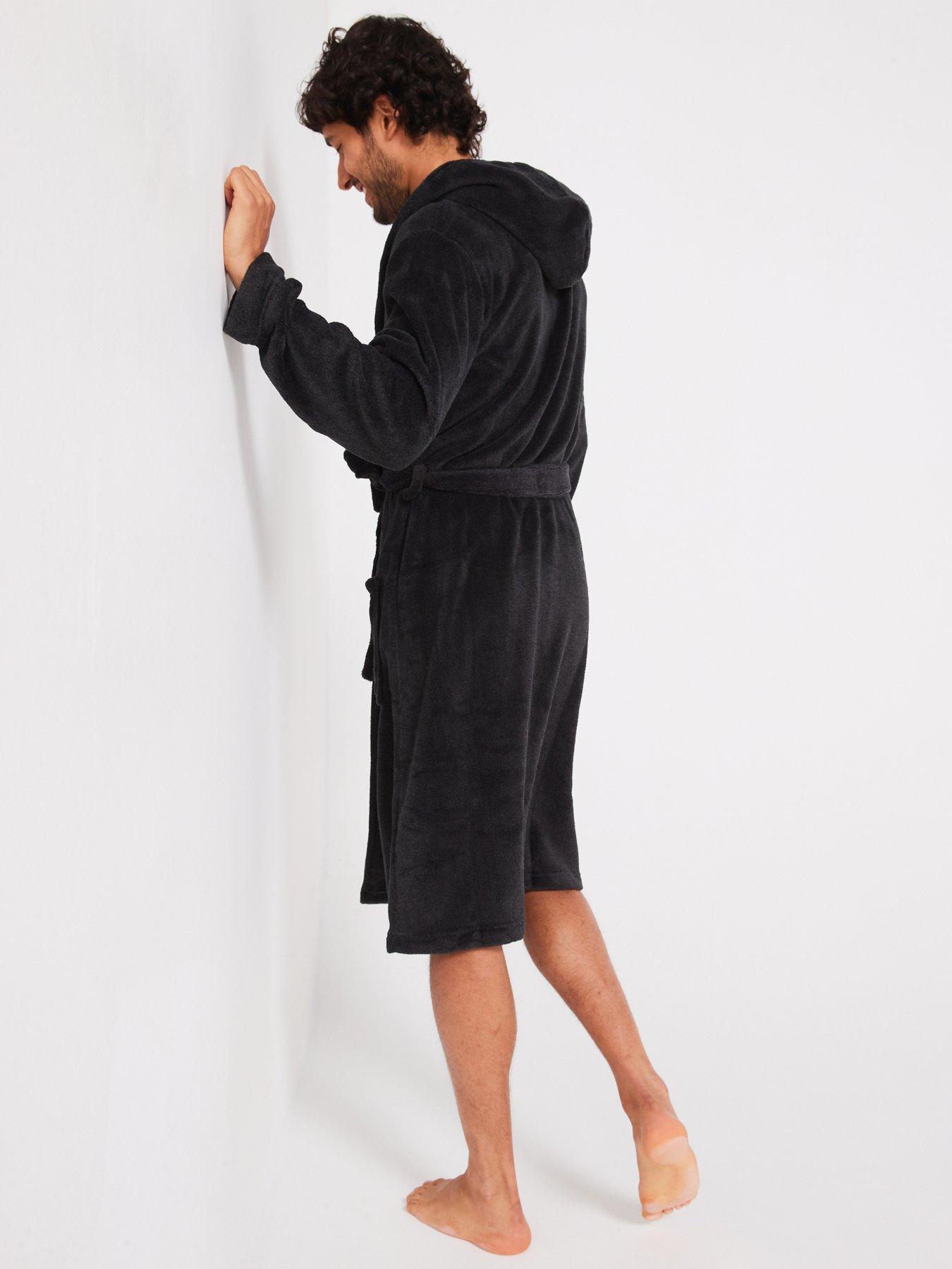 everyday-supersoft-dressing-gown-with-hood-charcoalstillFront