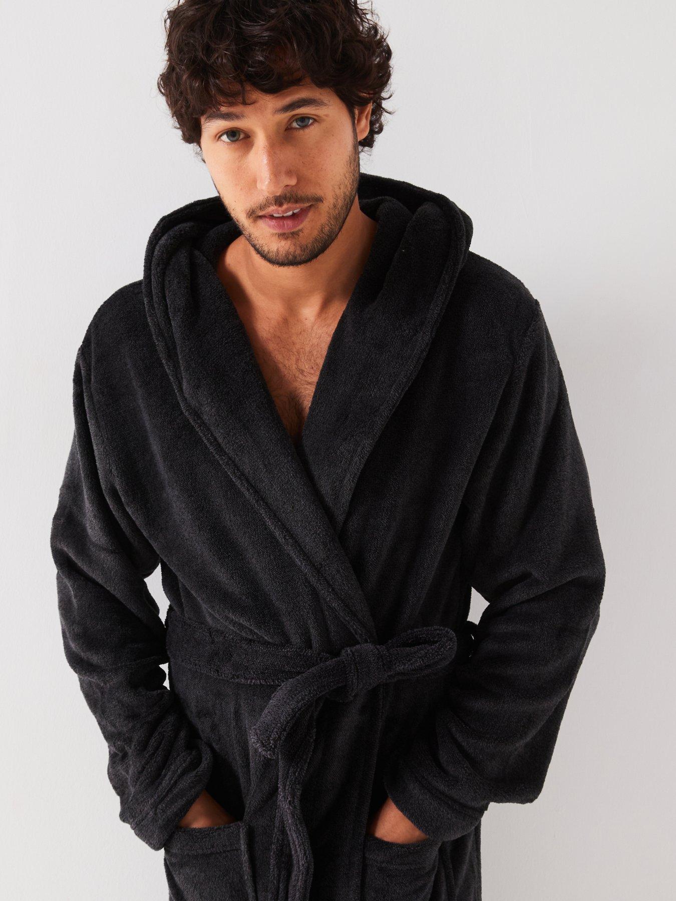 the-very-collection-supersoft-hoodednbspdressing-gownnbsp--charcoaloutfit