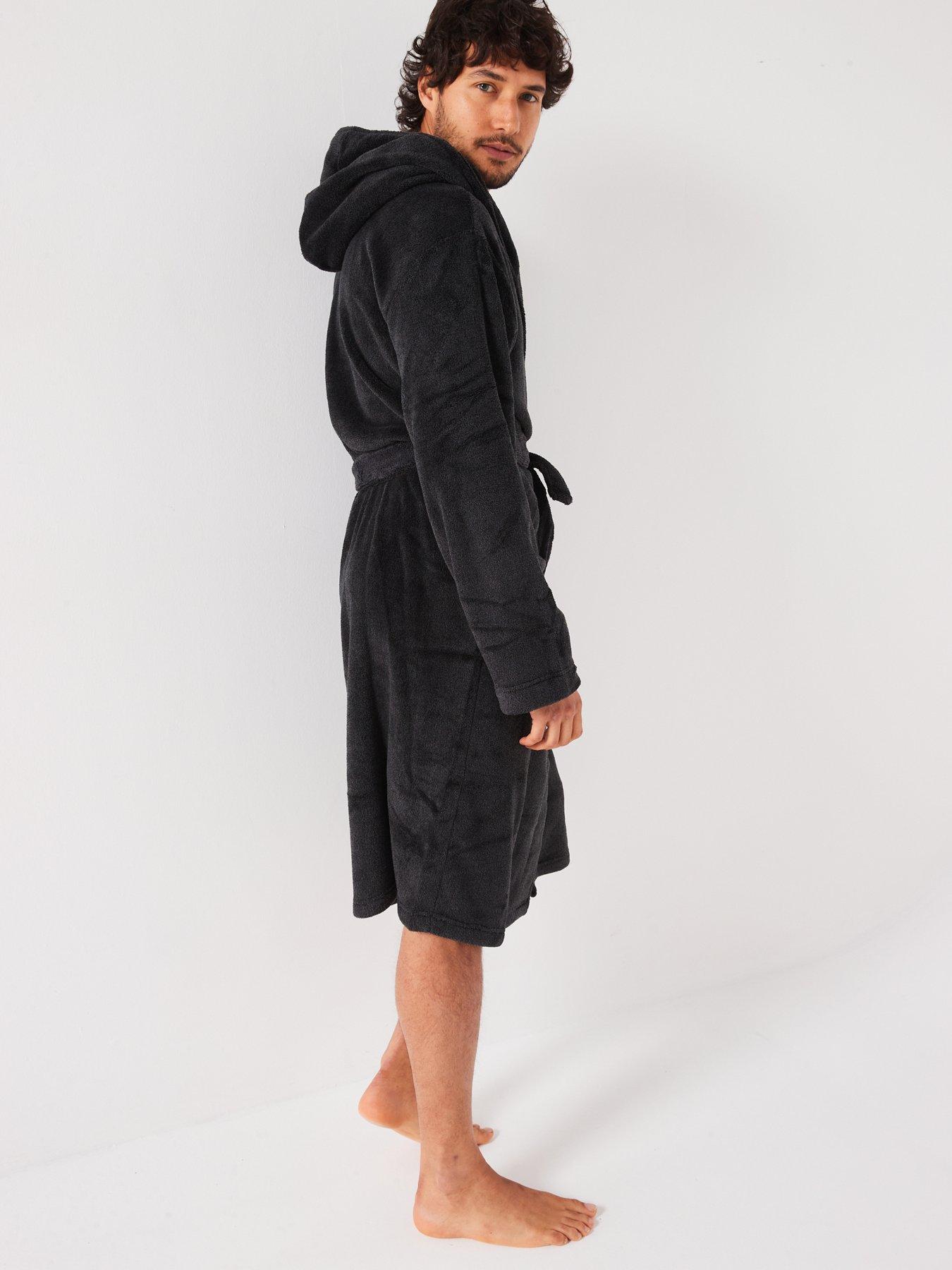 everyday-supersoft-dressing-gown-with-hood-charcoaldetail