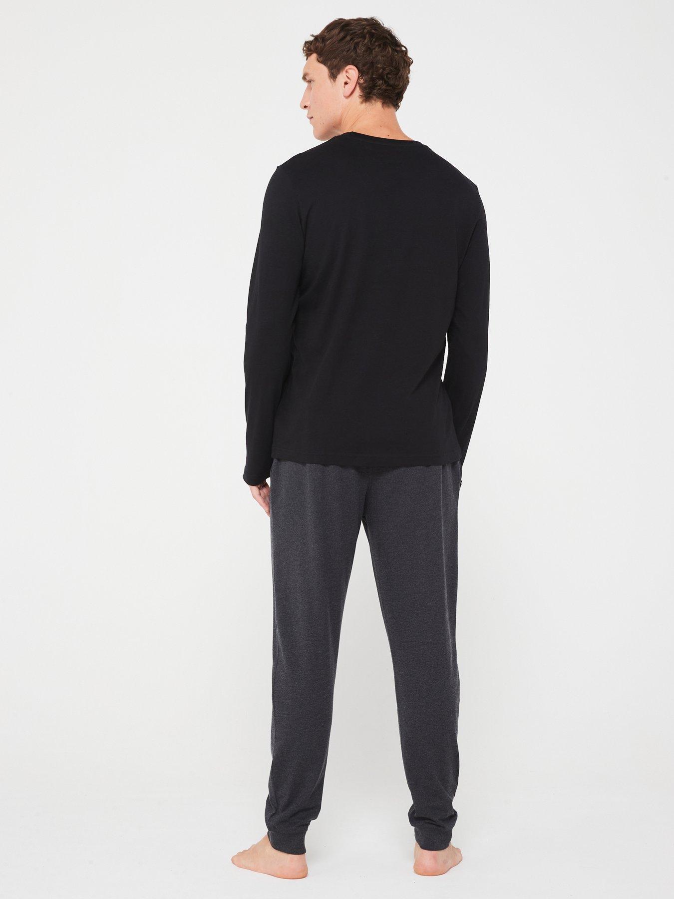 everyday-long-sleeve-t-shirt-and-jogger-pj-set-charcoalblackstillFront