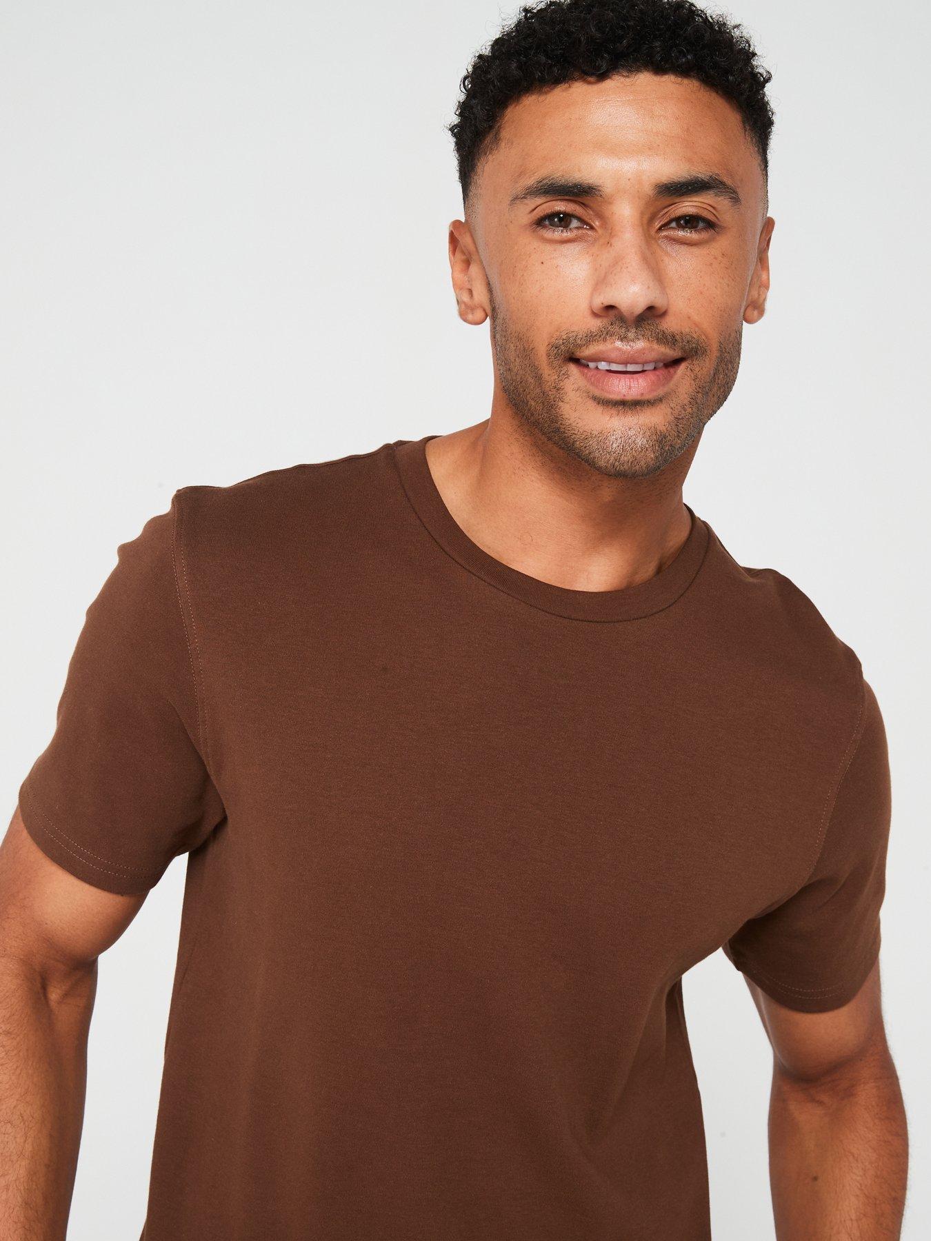 very-man-interlock-crew-neck-t-shirt-brownoutfit