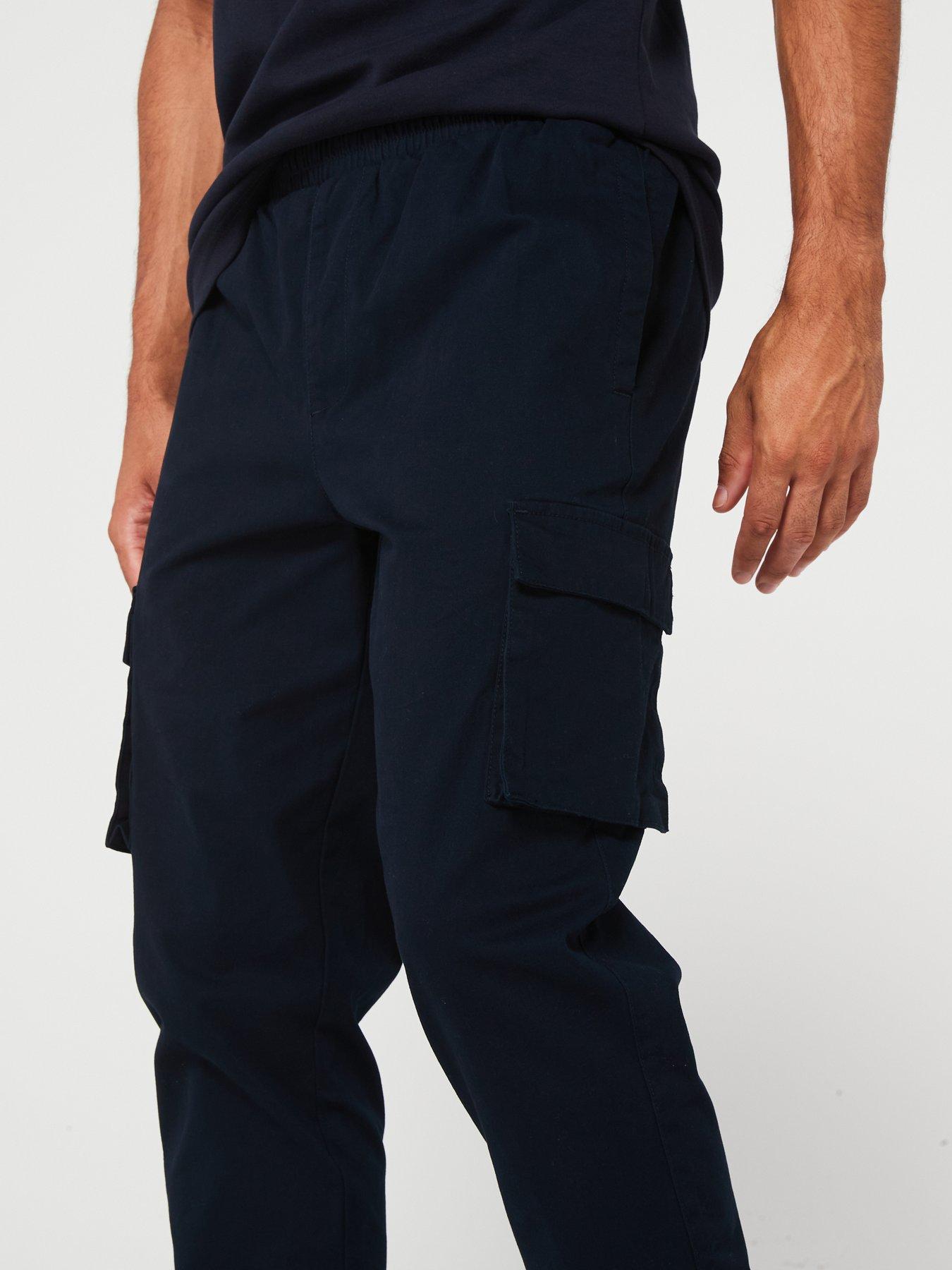 very-man-slim-cargo-trouser-navyoutfit