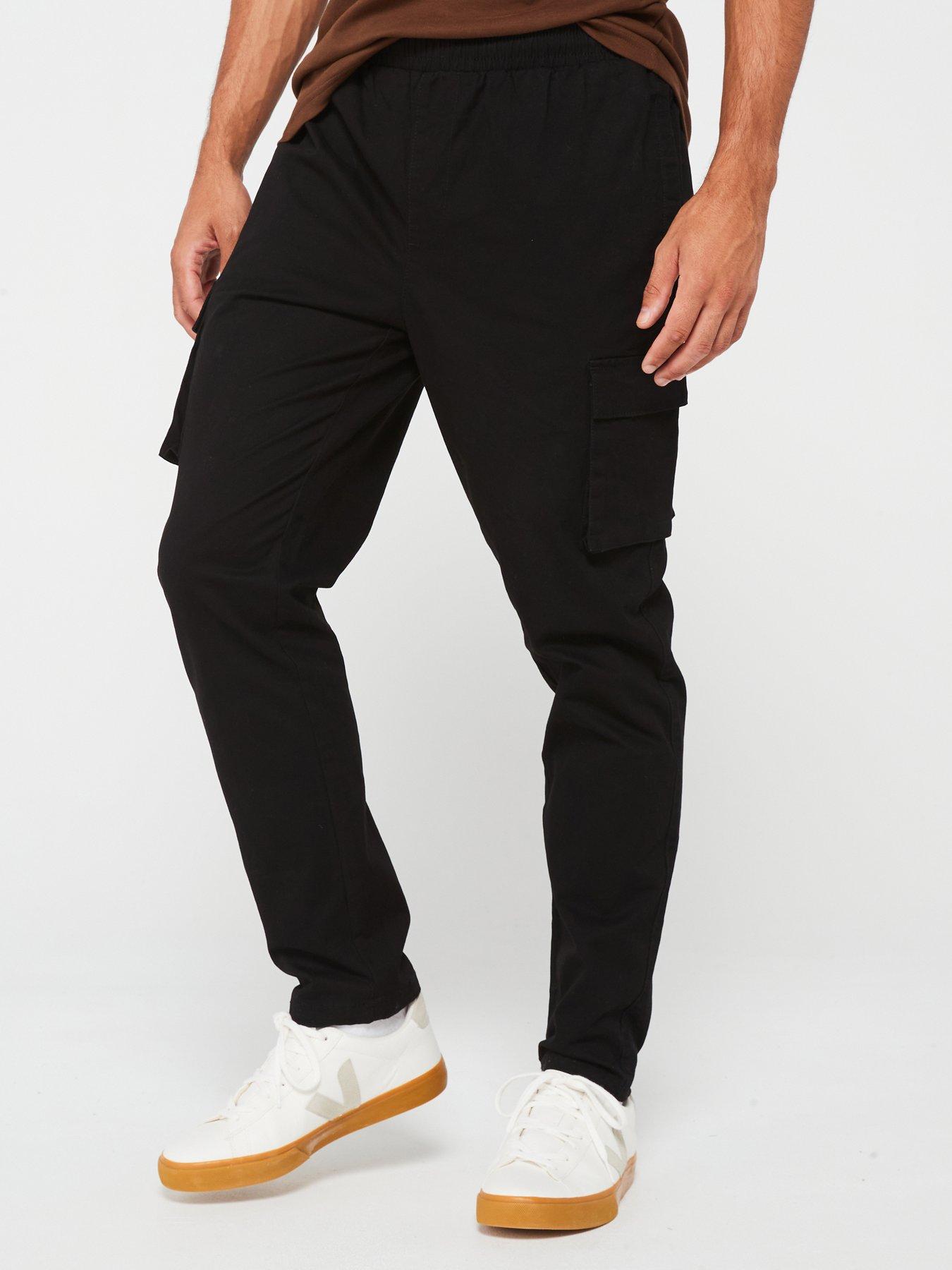 very-man-slim-cargo-trouser-black