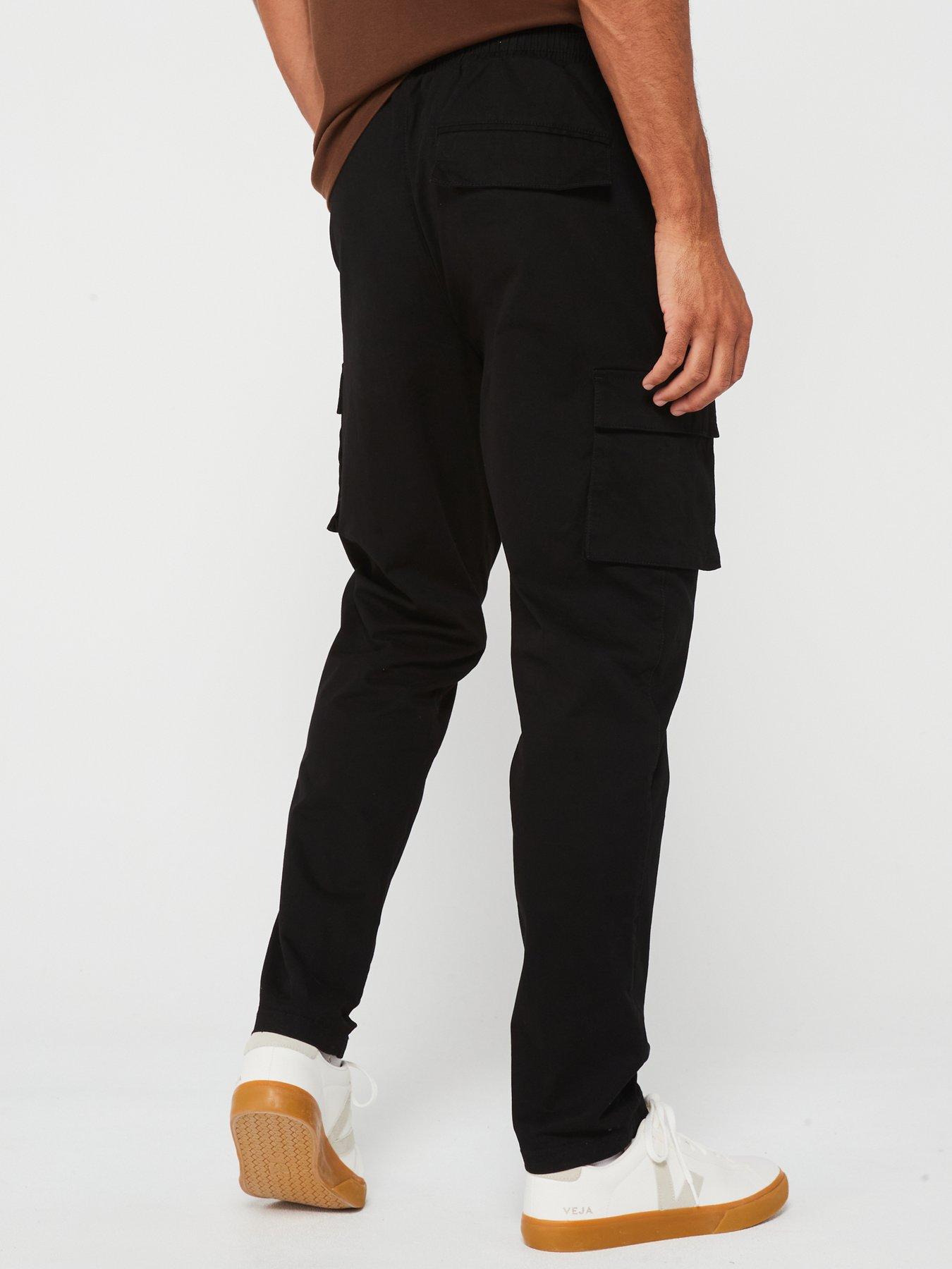 very-man-slim-cargo-trouser-blackstillFront