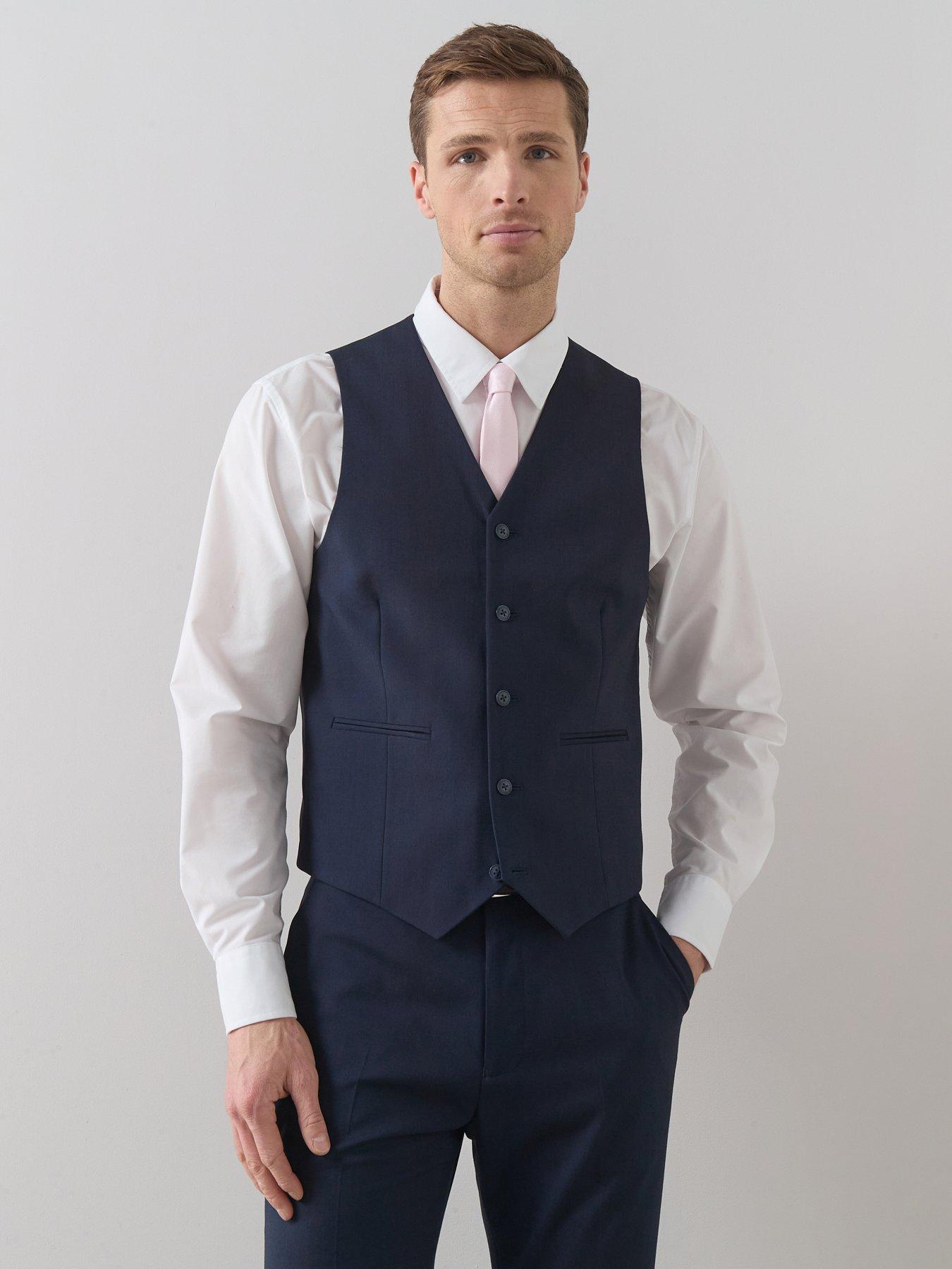Image 1 of 6 of The Very Collection Navy Waistcoat