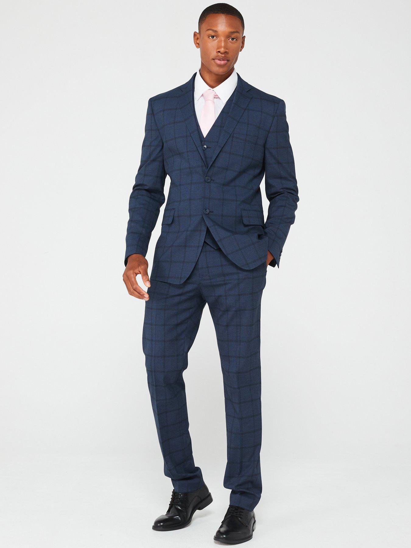 very-man-slim-fit-check-suit-trouser-navydetail