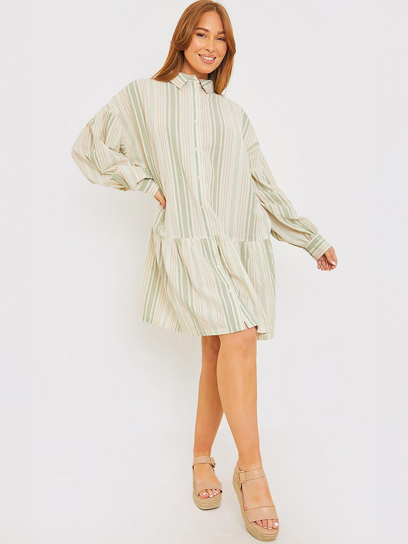 in-the-style-stacey-solomon-stripe-shirt-dress-greenback