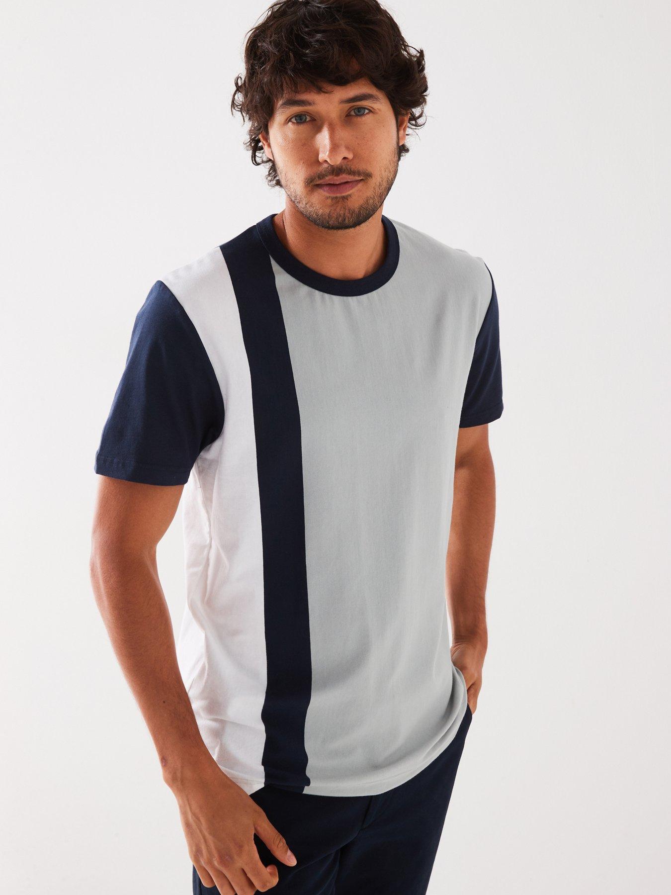 very-man-vertical-panel-slub-t-shirt-greynavy