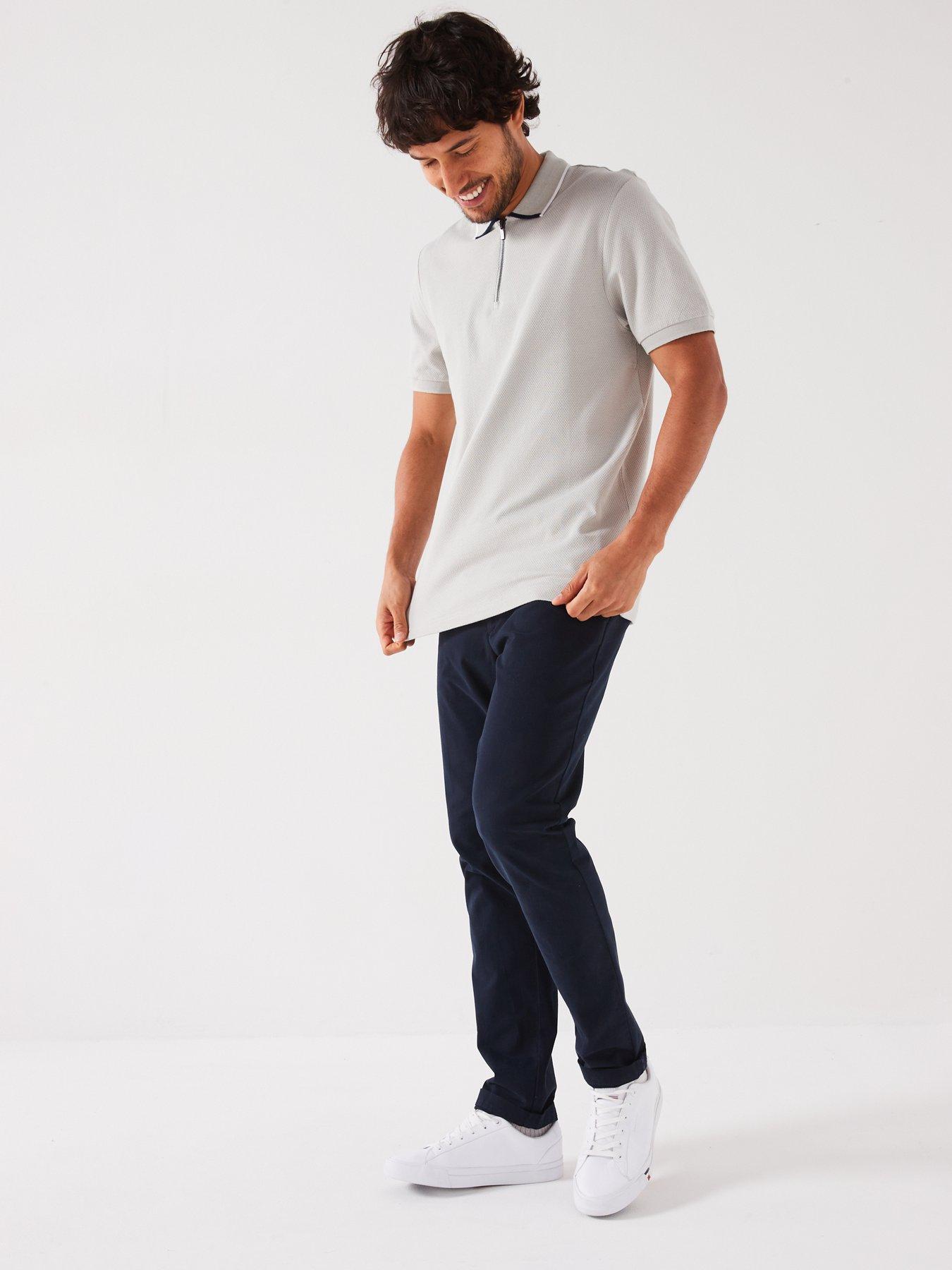 very-man-textured-zip-polo-shirtnbsp--greyback