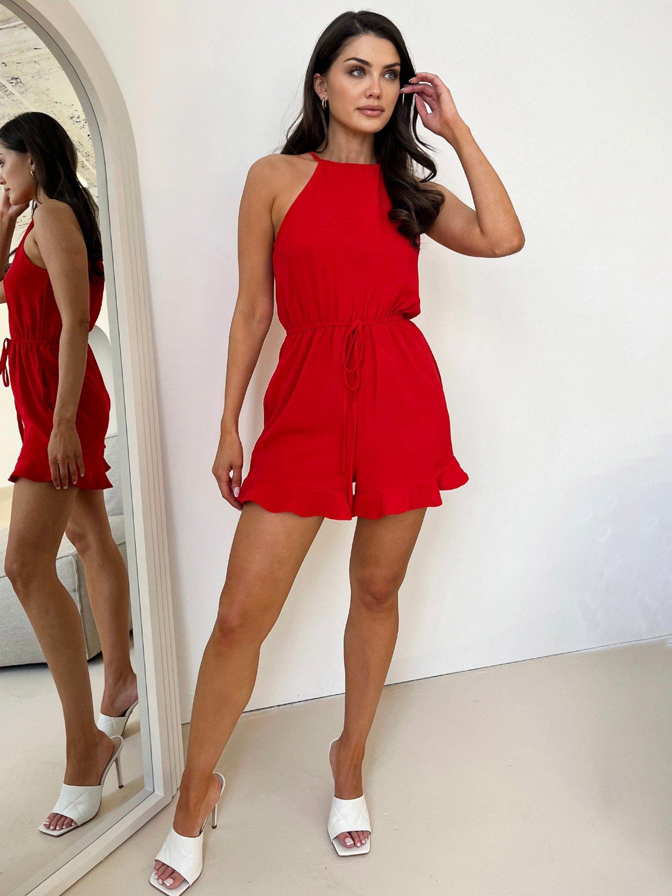 ax-paris-ax-paris-red-halter-neck-tie-waist-playsuit-red