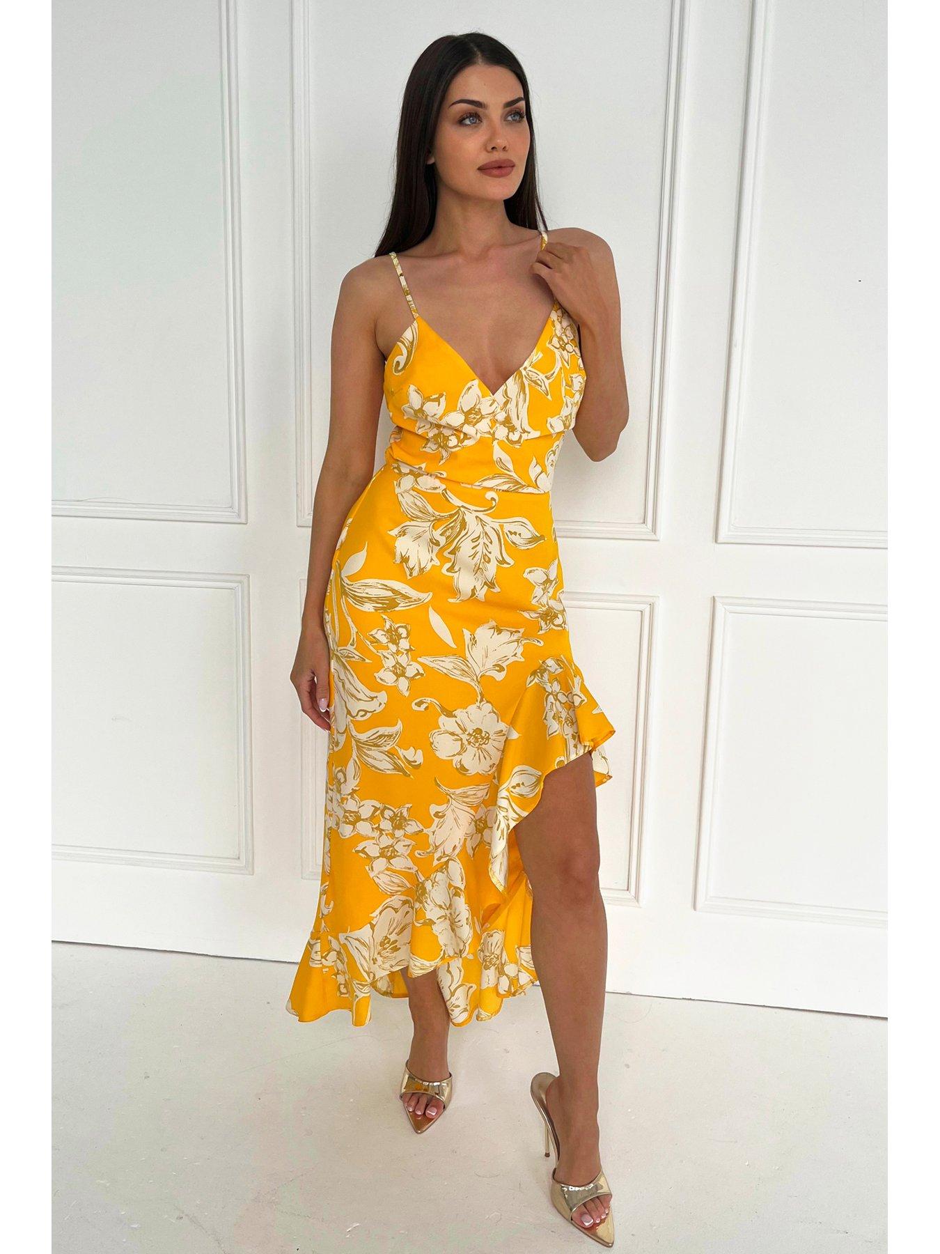 ax-paris-floral-printed-strappy-high-low-frill-hem-midi-dress-yellowback