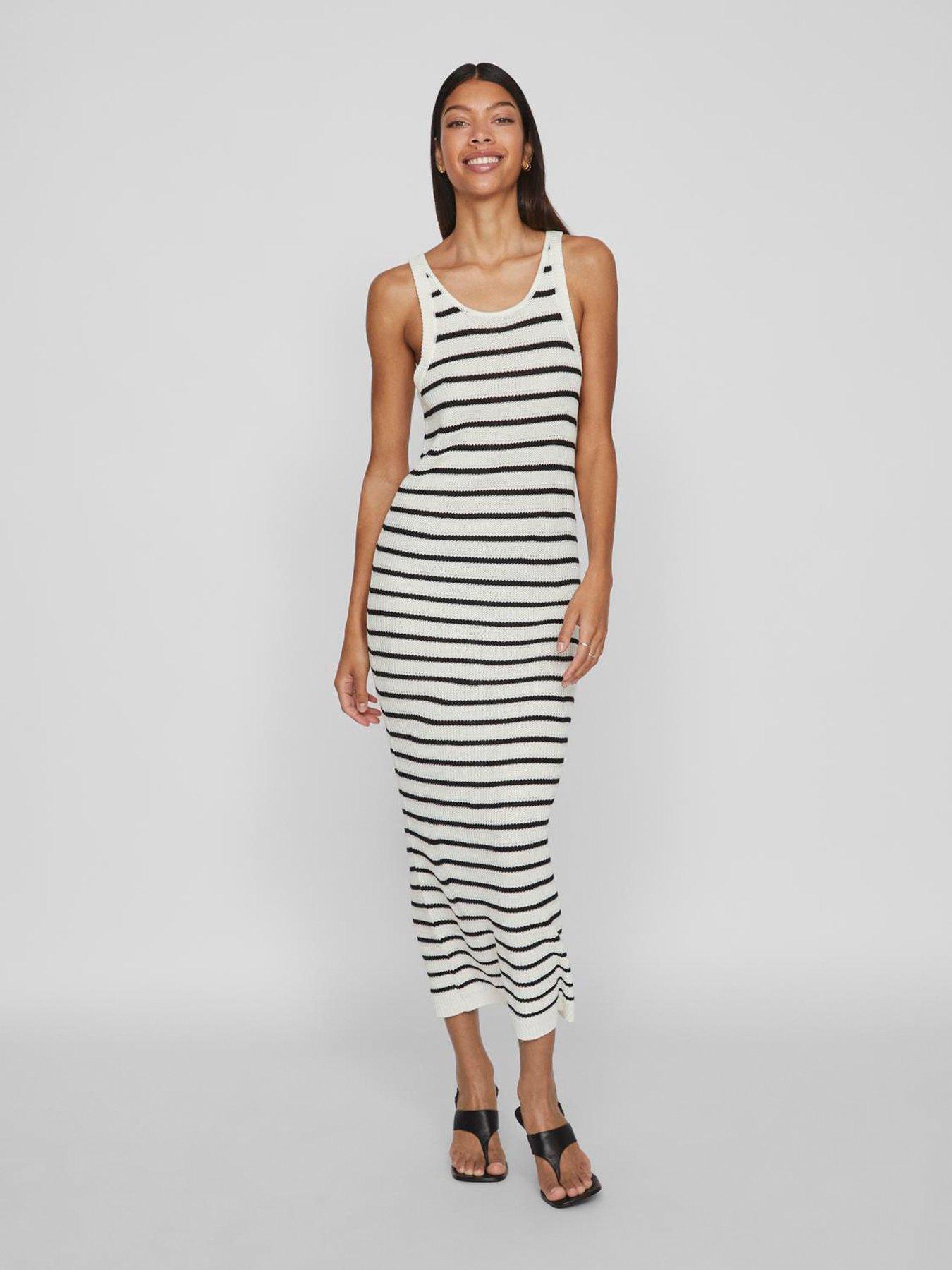 vila-stripe-bodycon-maxi-dress-cream