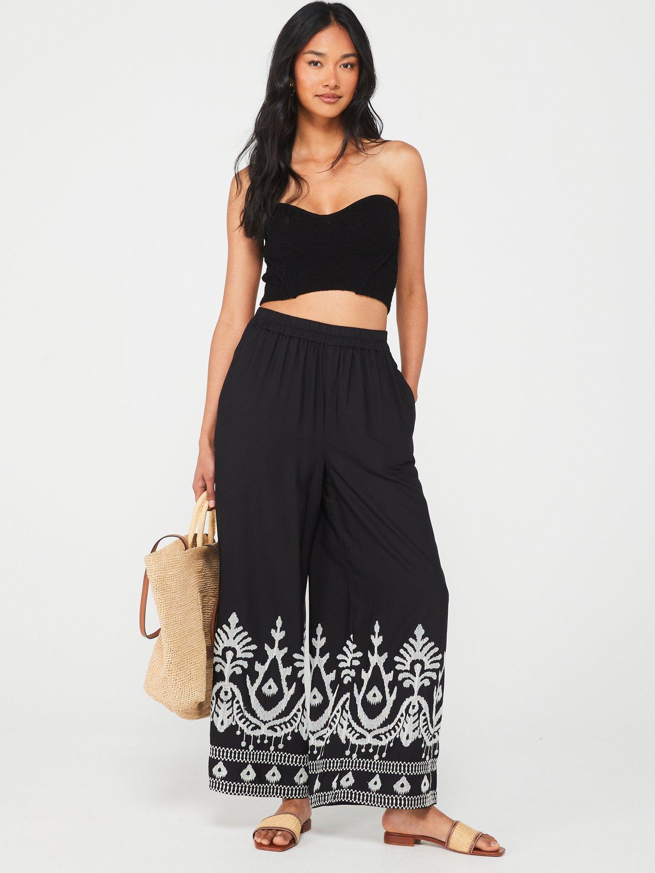 vila-cropped-embroidered-trouser-blackback