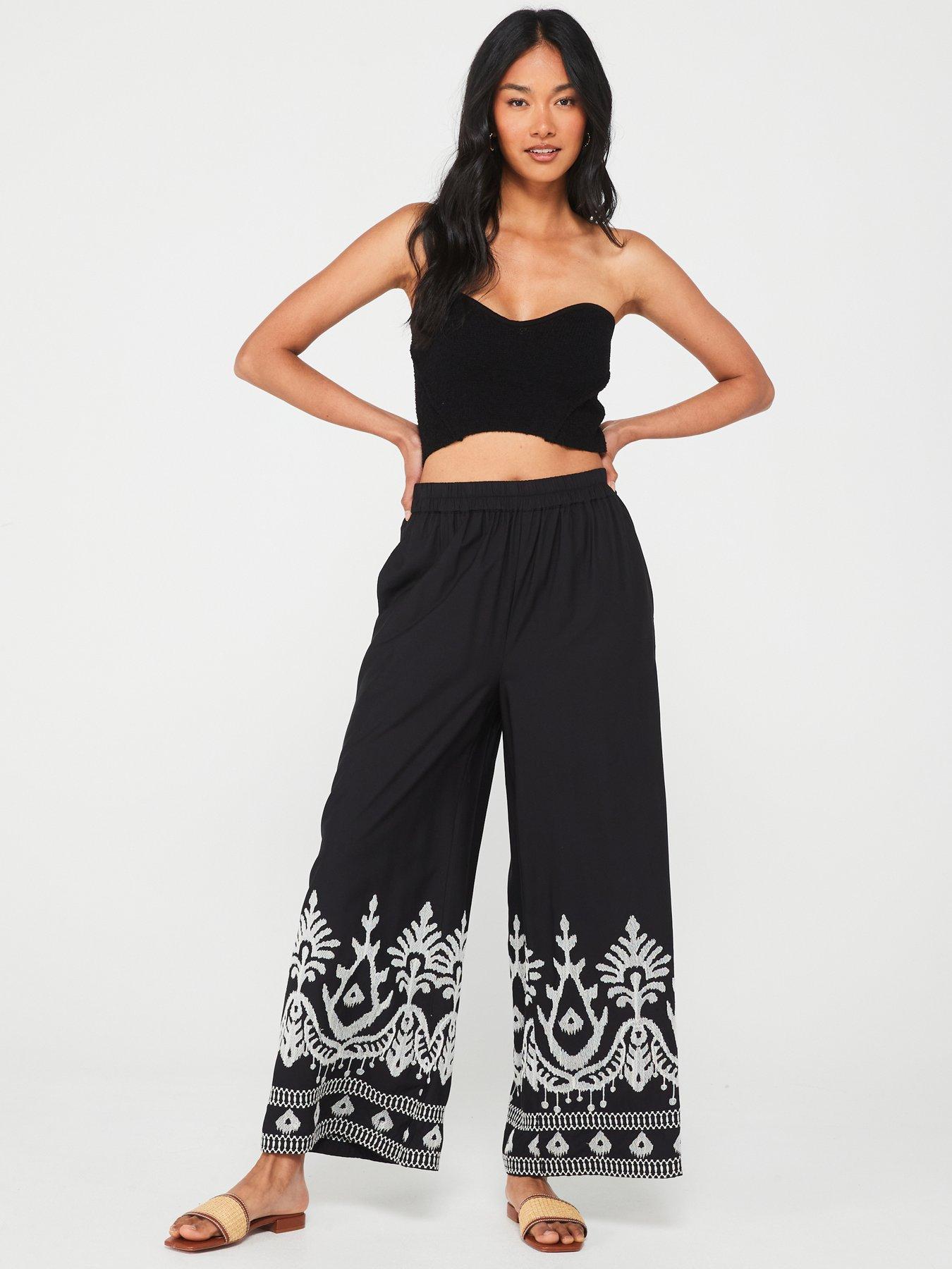 vila-cropped-embroidered-trouser-blackoutfit