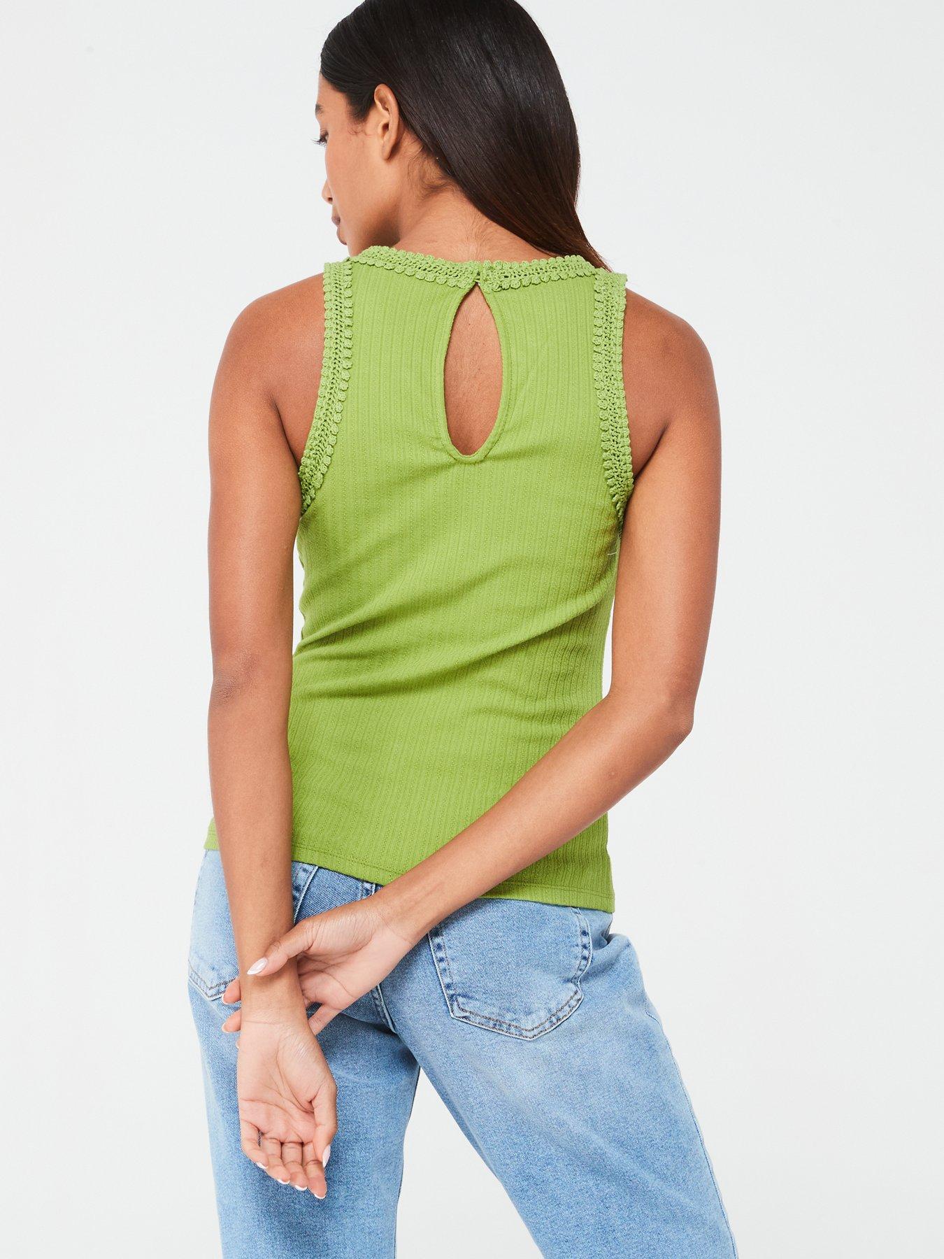 vila-round-neck-vest-top-greenstillFront