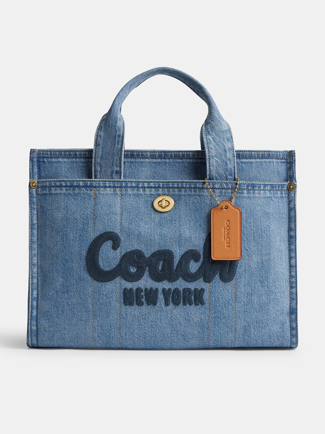 undefined Denim Cargo Tote Bag - Blue