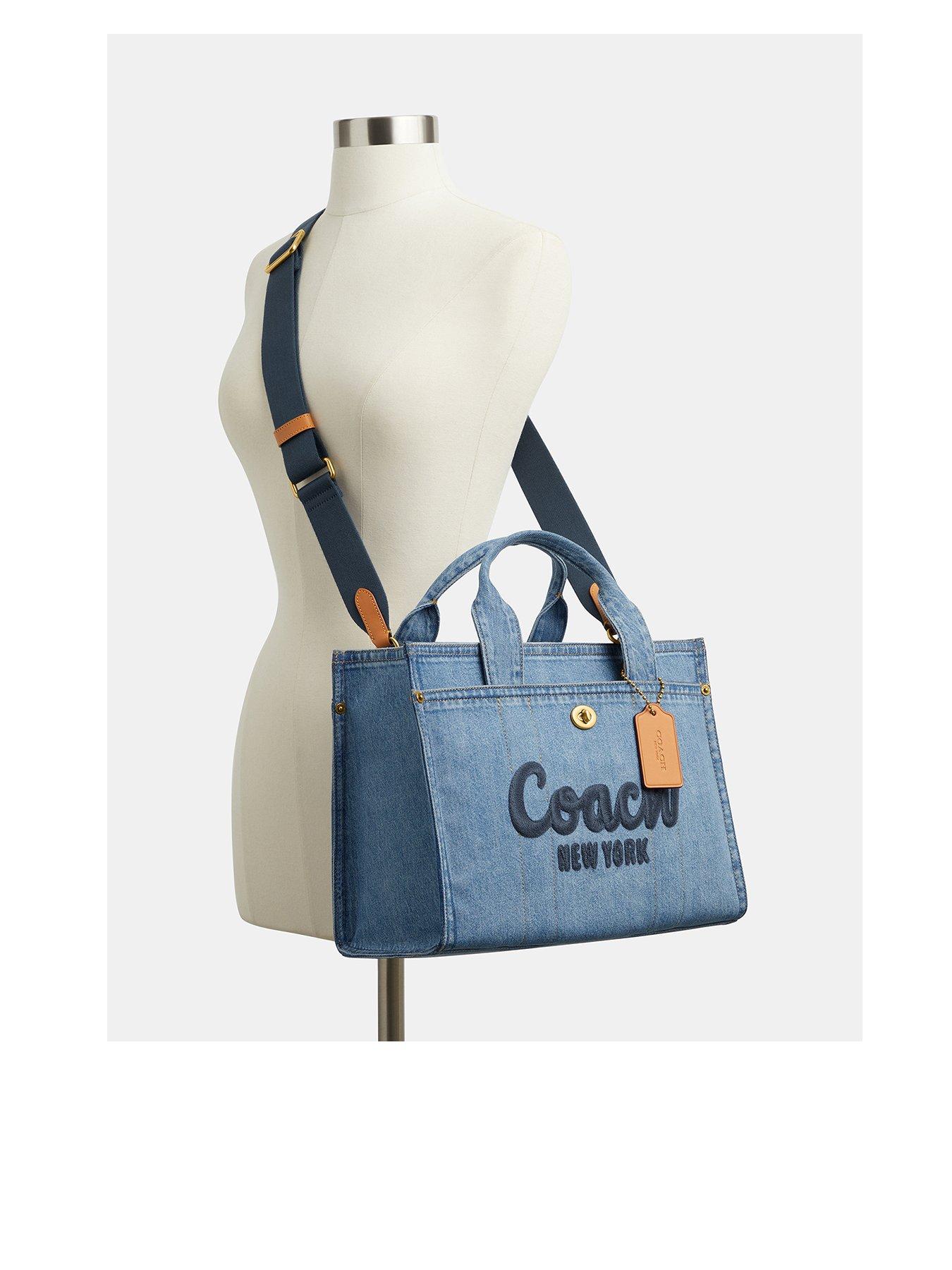 Coach denim tote bag clearance