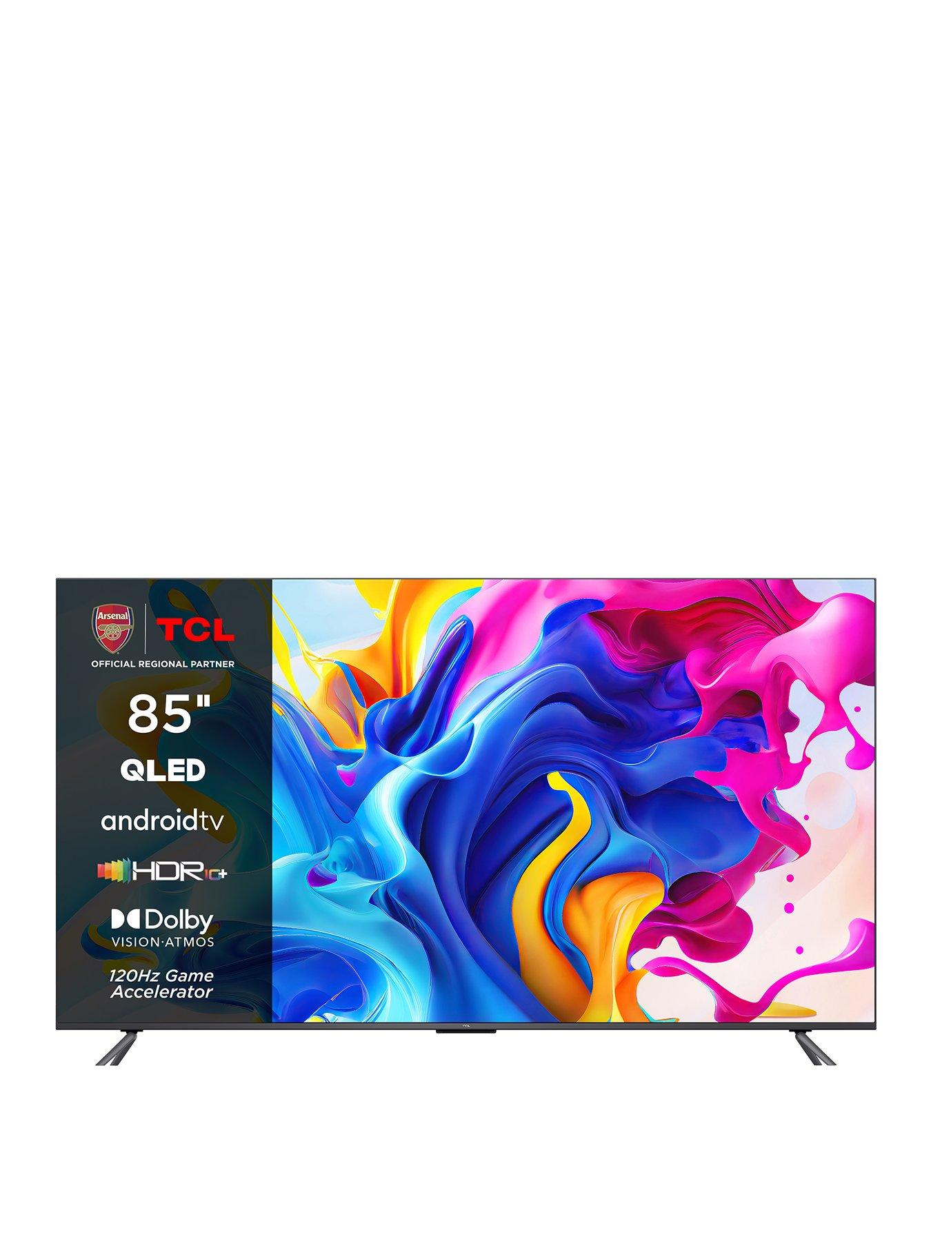 Image 1 of 8 of TCL 85C645K, 85 inch, 4K Ultra HD HDR, QLED Smart TV with Google Assistant &amp; Dolby Atmos