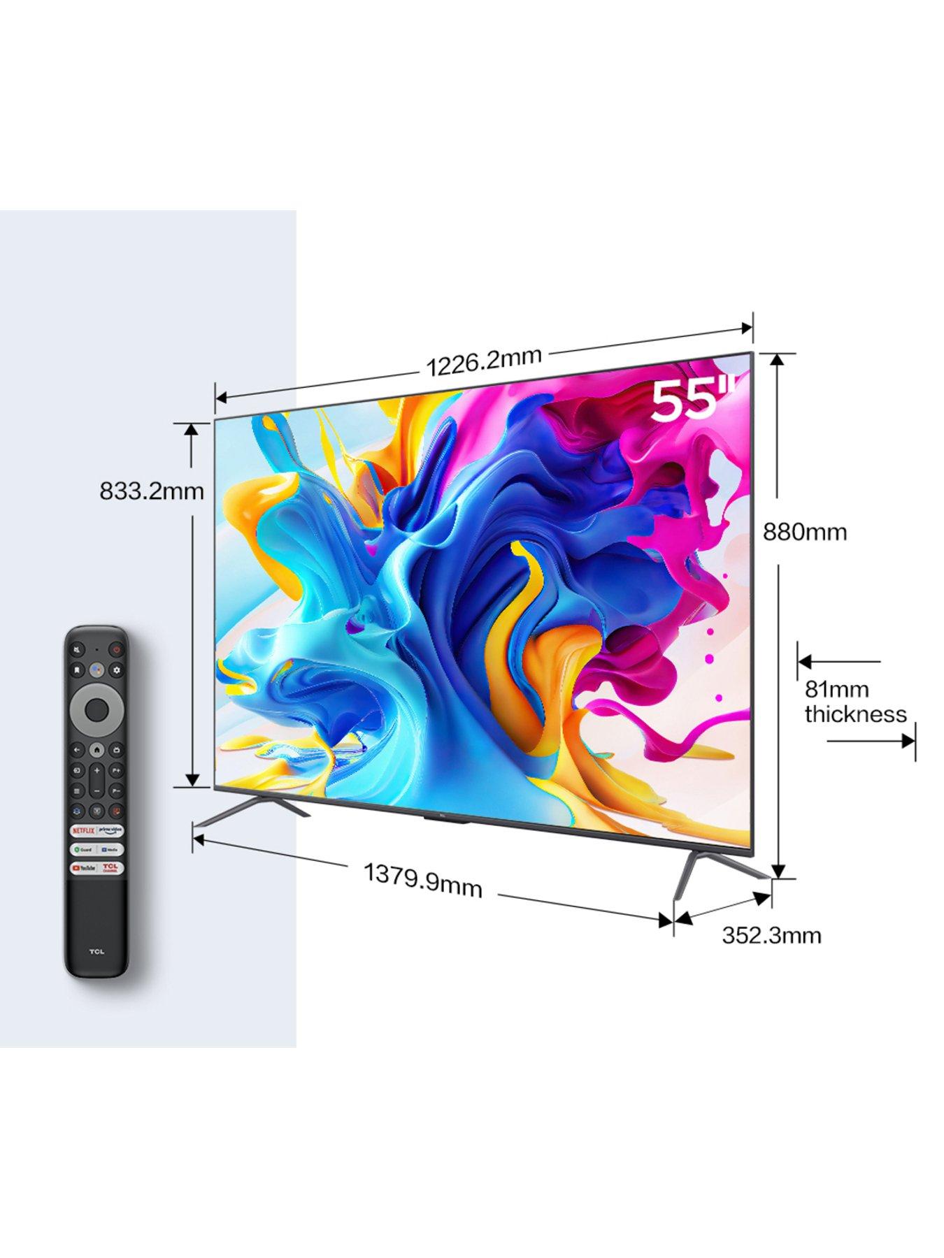 Image 5 of 8 of TCL 55C645K, 55 inch, 4K Ultra HD HDR, QLED Smart TV with Google Assistant &amp; Dolby Atmos