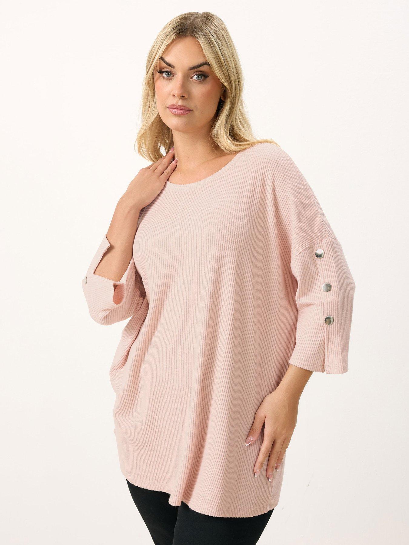 yours-curve-soft-touch-rib-snap-button-sleeve-jumperfront