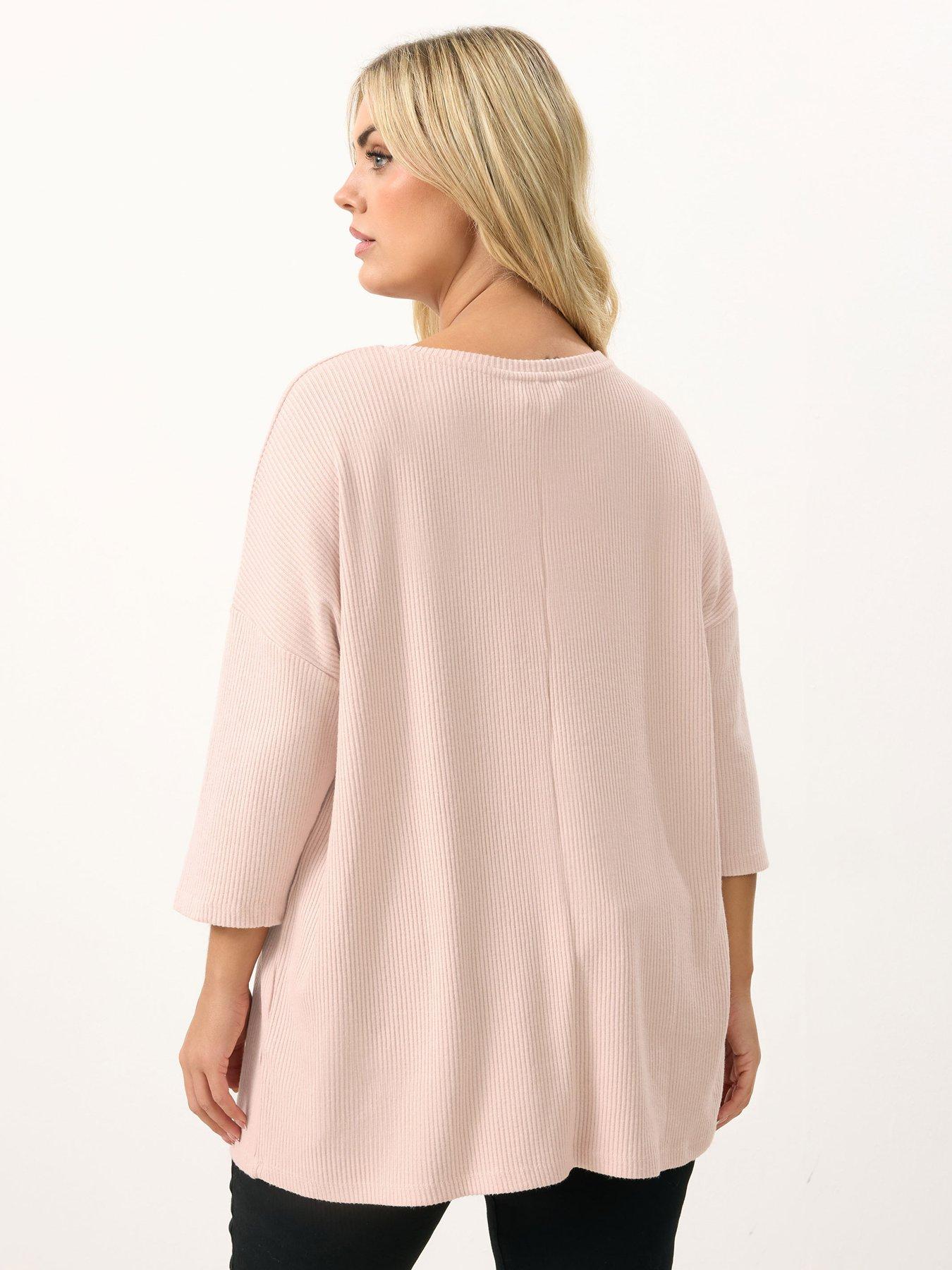 yours-curve-soft-touch-rib-snap-button-sleeve-jumperstillFront