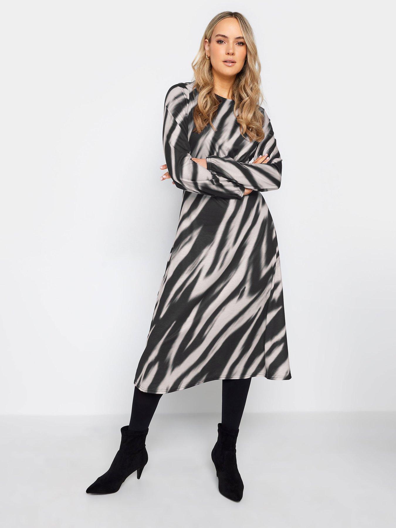 Tall Abstract Stripe Tea Dress