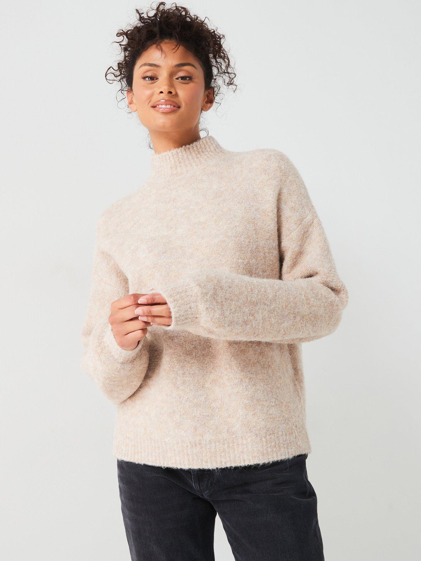 v-by-very-funnel-neck-balloon-sleeve-jumper-with-woolnbsp-neutral