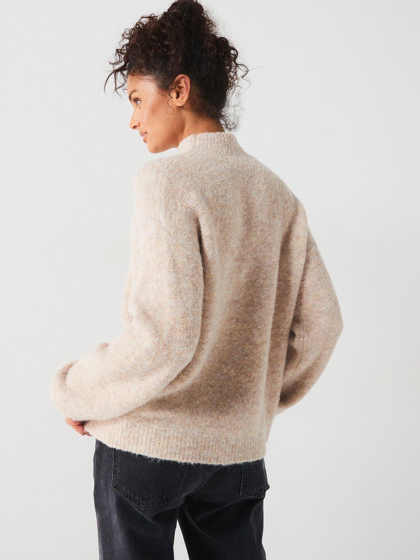 v-by-very-funnel-neck-balloon-sleeve-jumper-with-woolnbsp-neutralstillFront