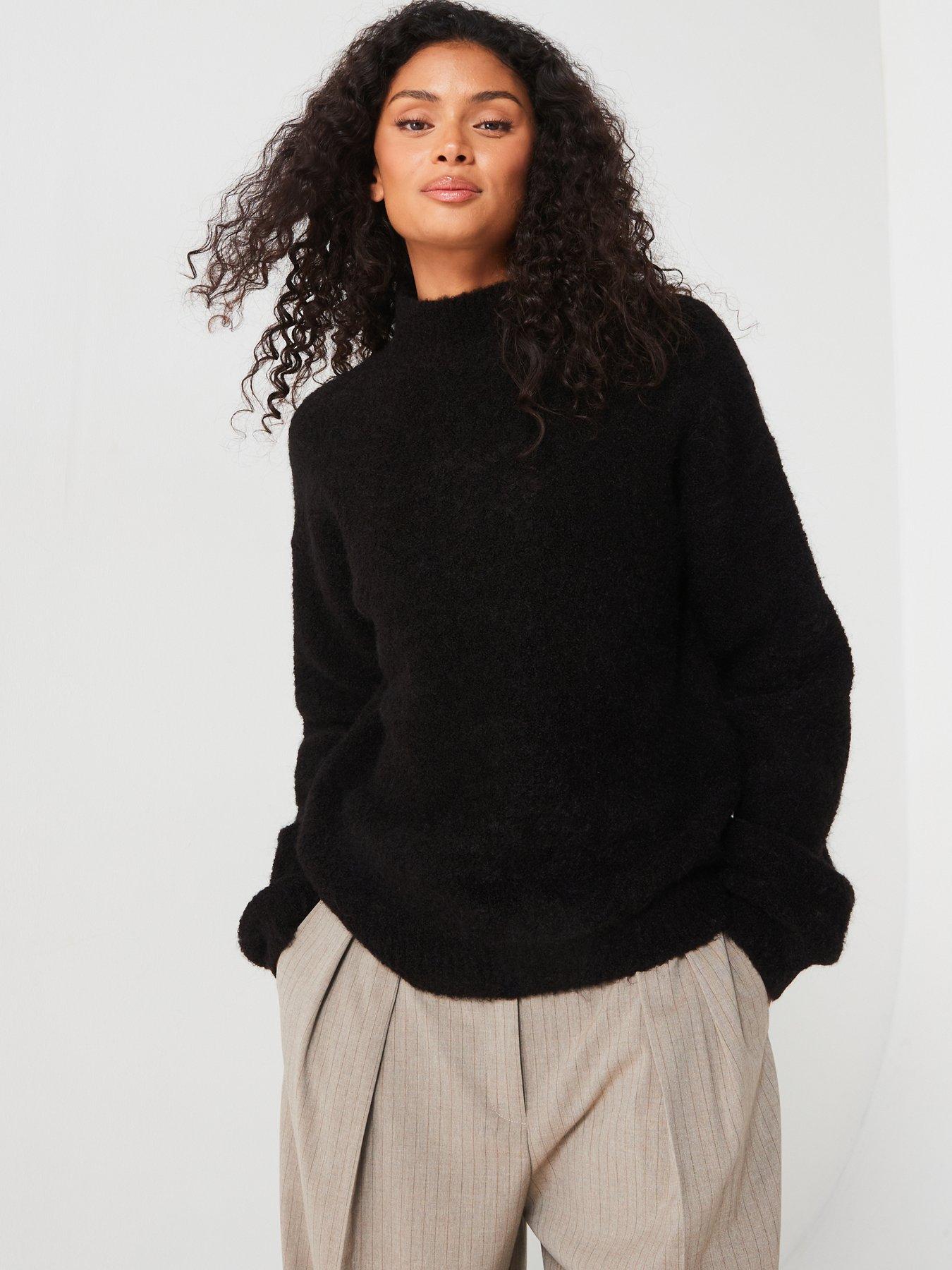 v-by-very-funnel-neck-balloon-sleeve-jumper-with-woolnbsp-black