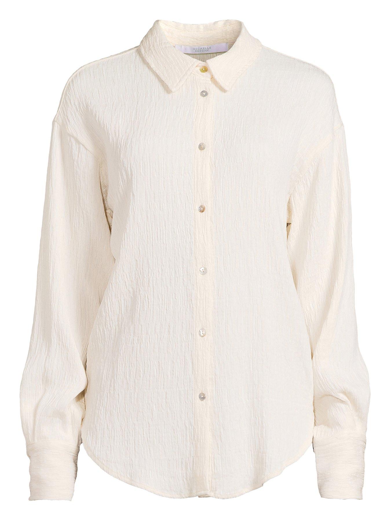 michelle-keegan-textured-button-through-shirt-creamdetail