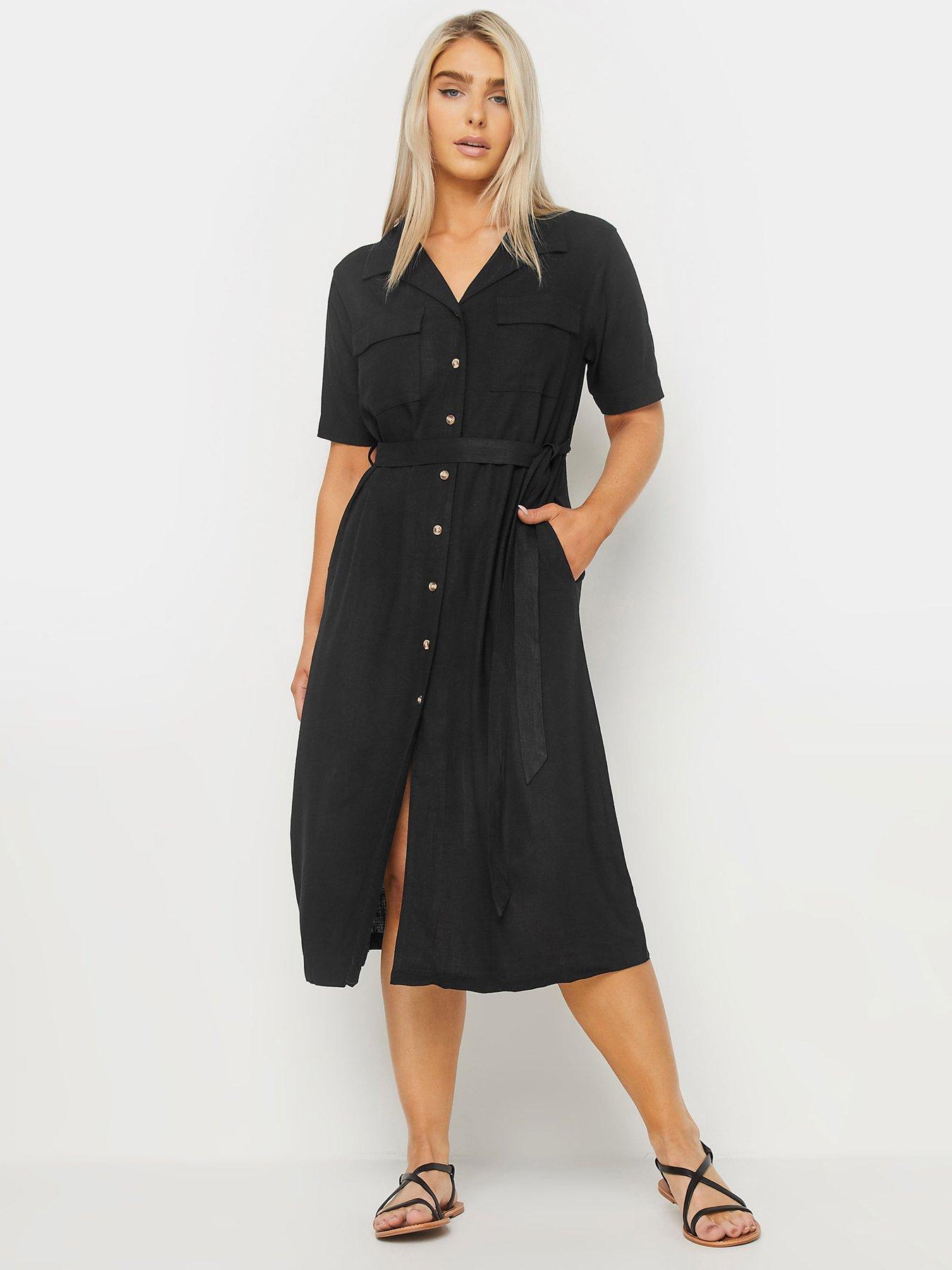 mco-linen-shirt-dress-black