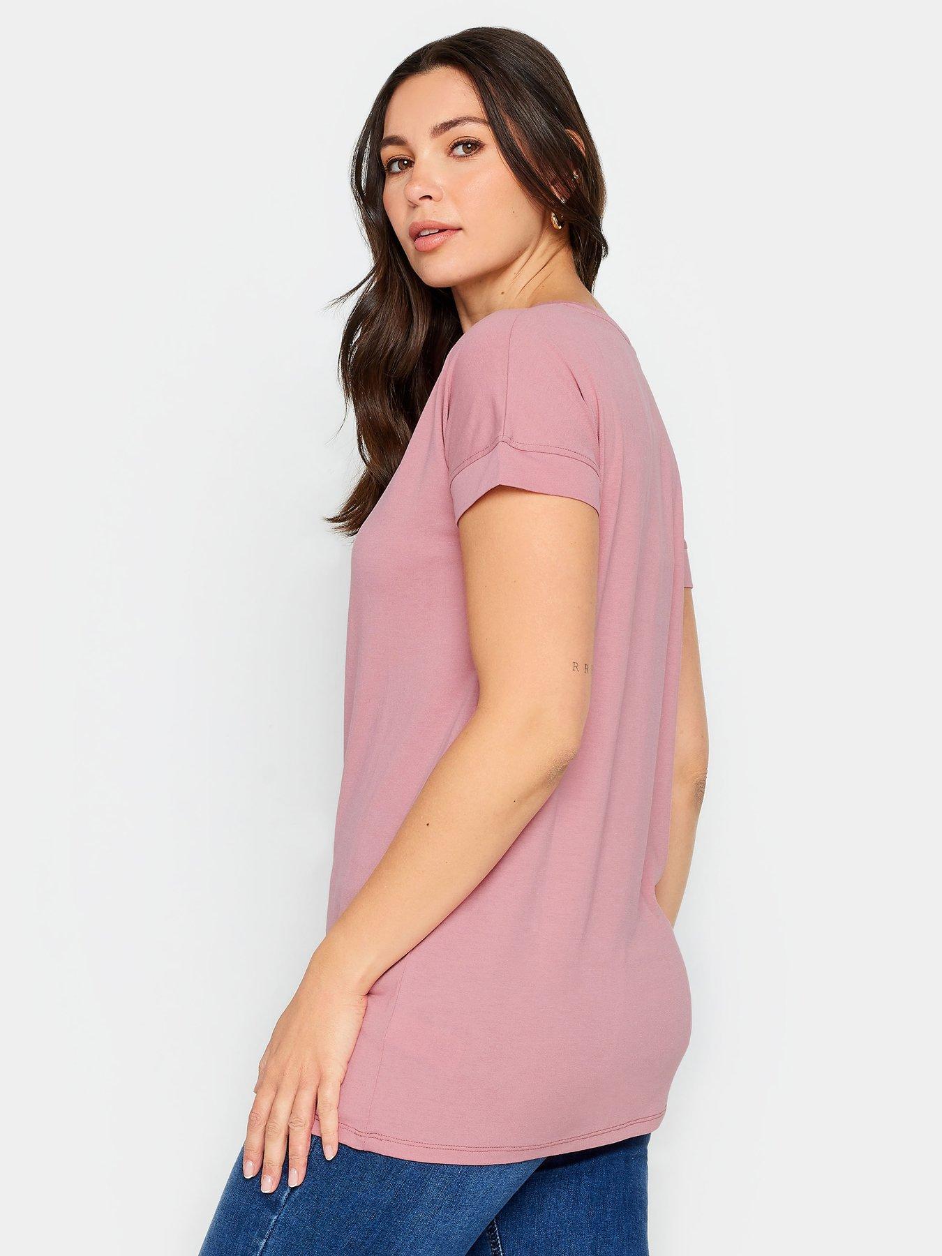 long-tall-sally-tall-premium-pink-modal-v-neck-teestillFront