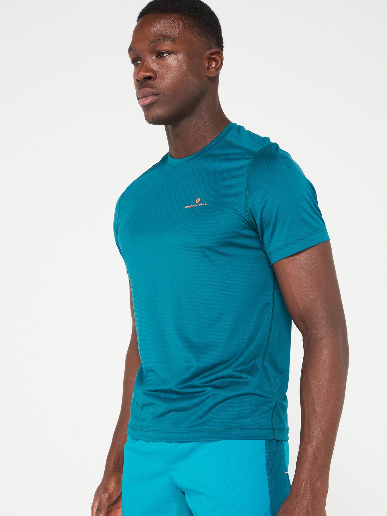 ronhill-mens-tech-running-short-sleeved-tee--greenorange