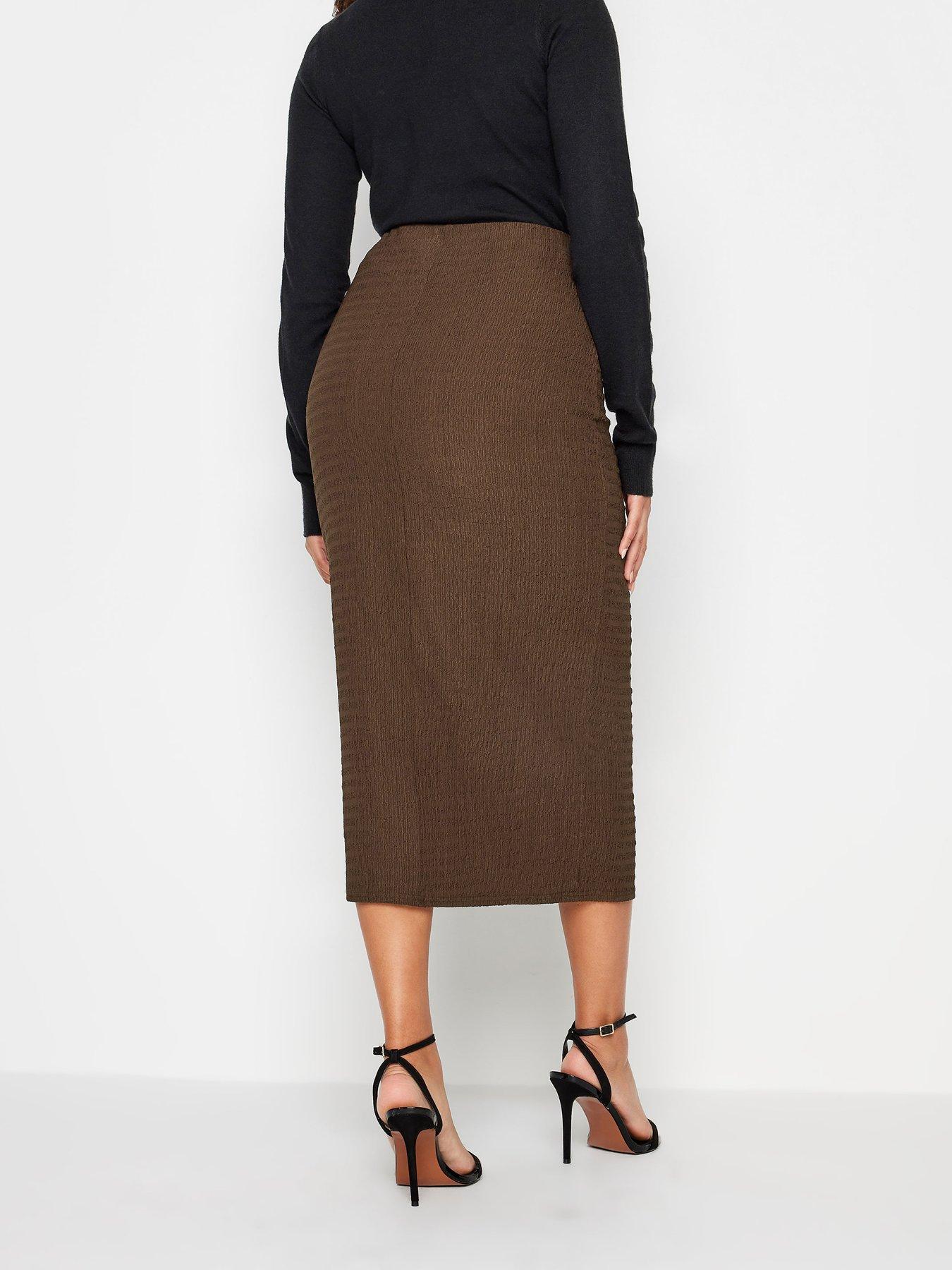 mco-brown-textured-tube-skirtstillFront