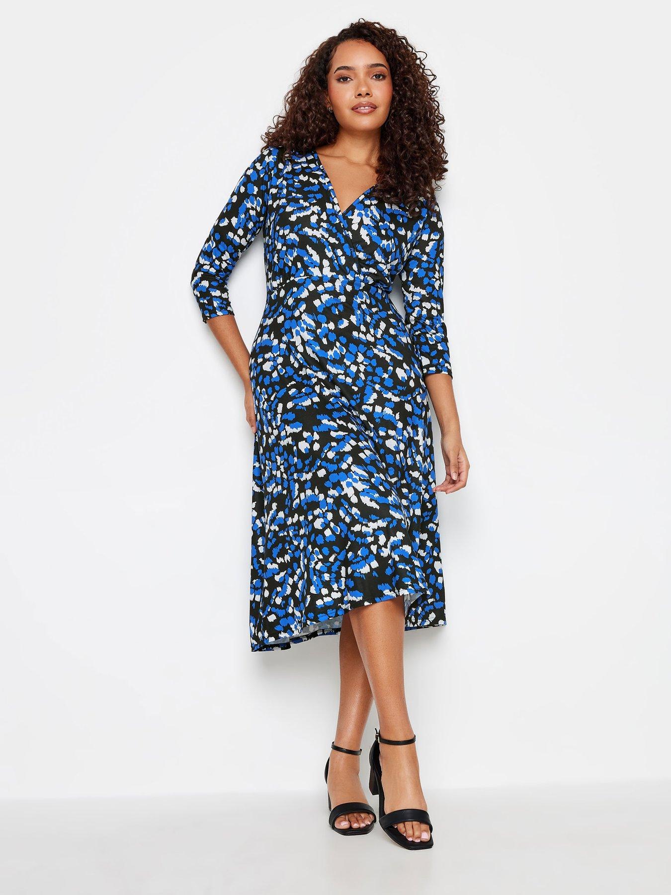 Michelle Keegan Printed Mesh Ruched Midi Dress - Multi