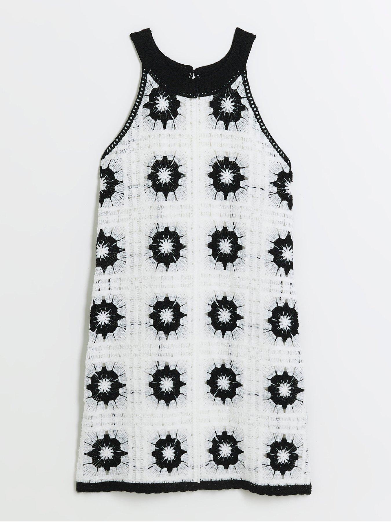 river-island-girls-crochet-flower-dress-black