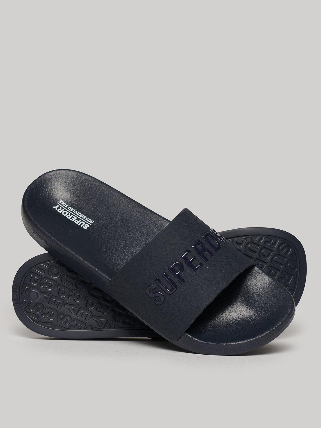 superdry-vegan-logo-pool-sliders-navystillFront