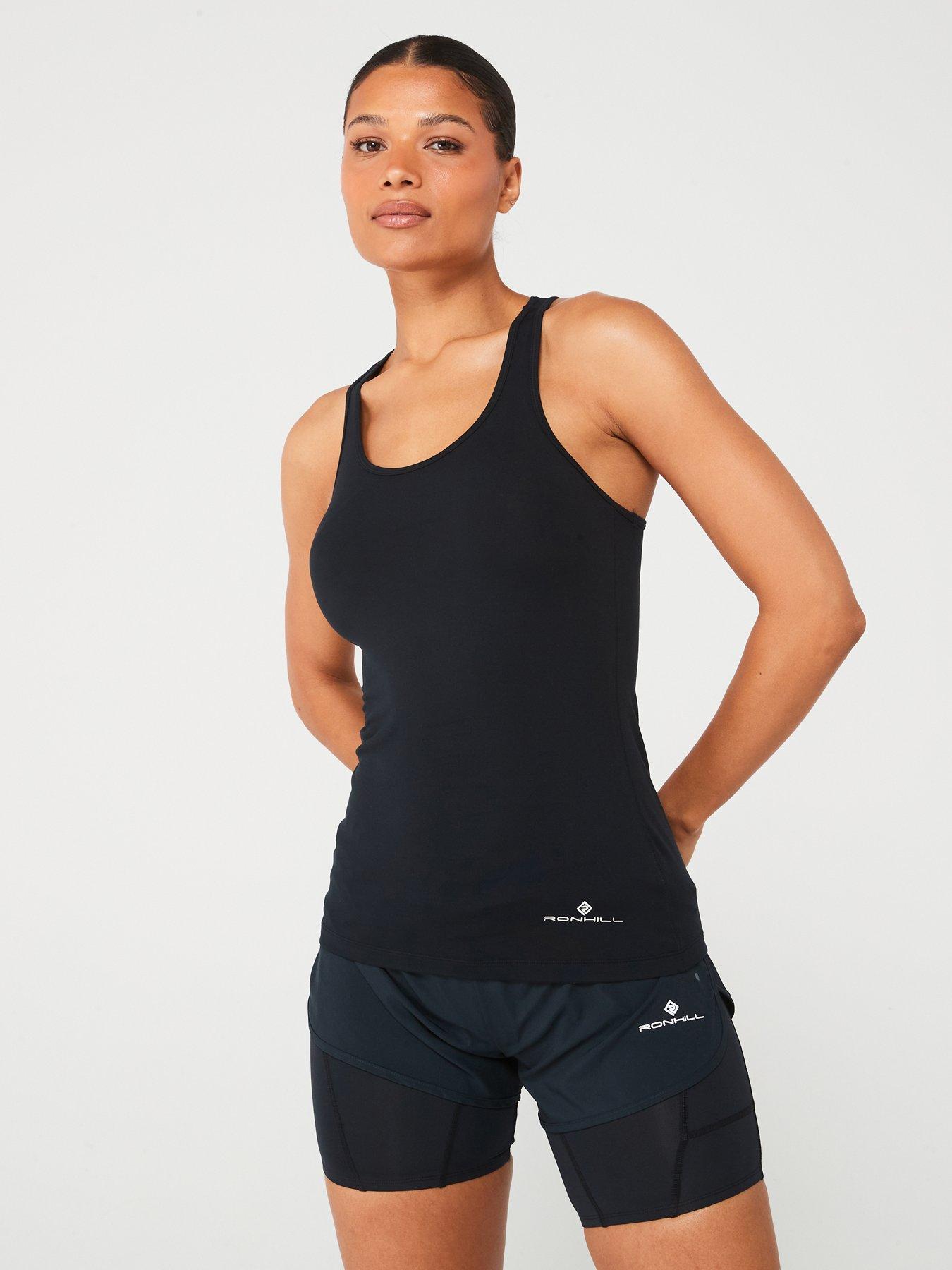 ronhill-womens-core-running-knit-tank-blackfront