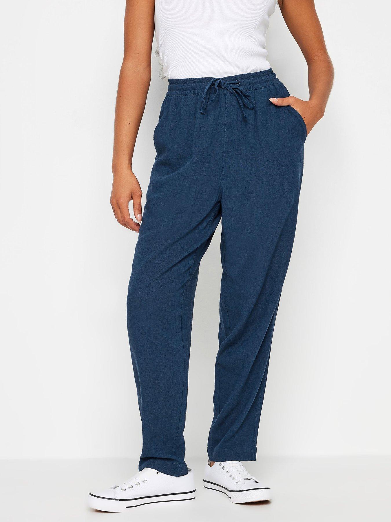 mco-petite-navy-linen-joggers