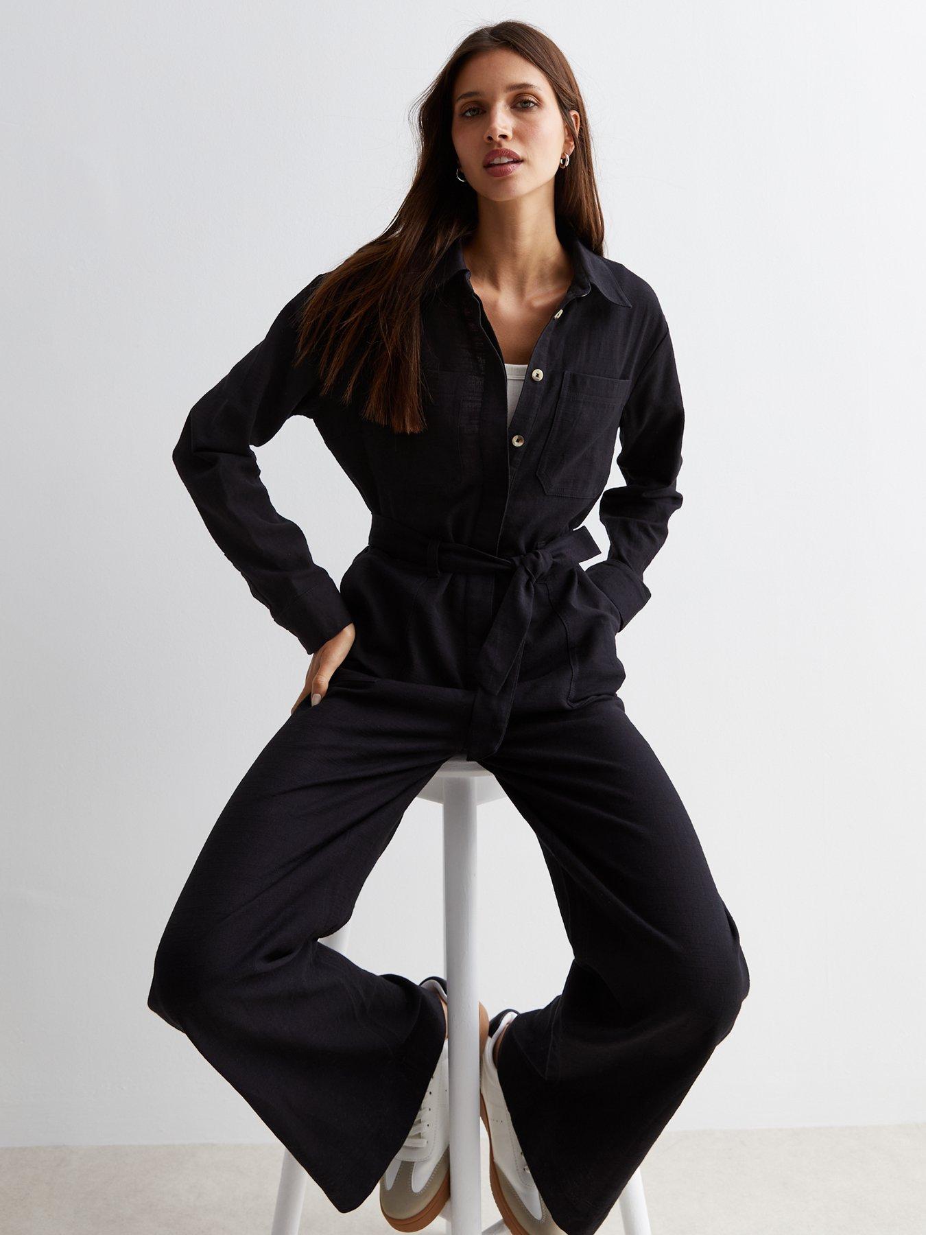 new-look-black-belted-wide-leg-utility-jumpsuitback