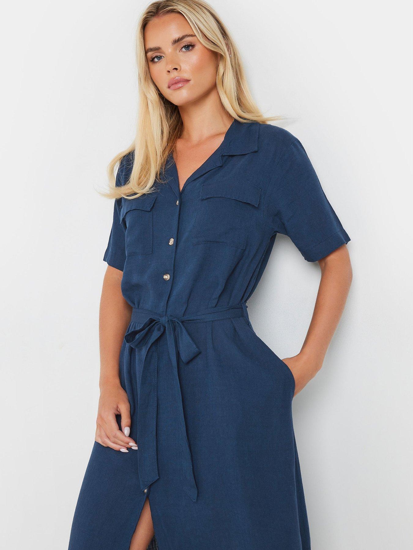 mco-petite-navy-linen-shirt-dressoutfit