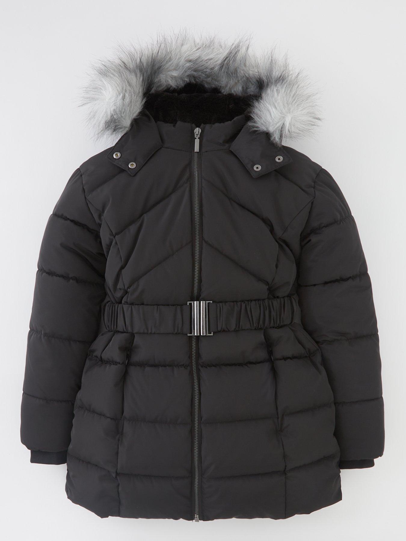 everyday-girls-quilted-back-to-school-longline-black-coat