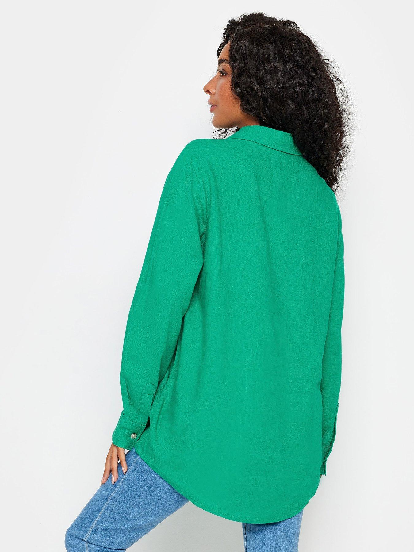 mco-petite-petite-green-linen-shirtstillFront