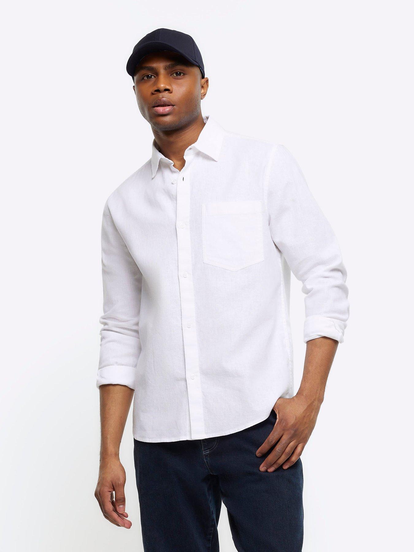 river-island-river-island-long-sleeve-linen-shirt-white